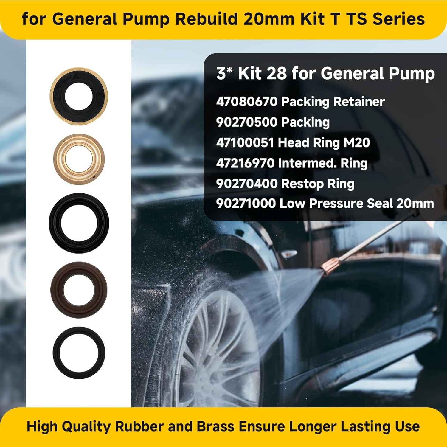 for General Pump Rebuild kit, Compatible with T/TS Series T1011…