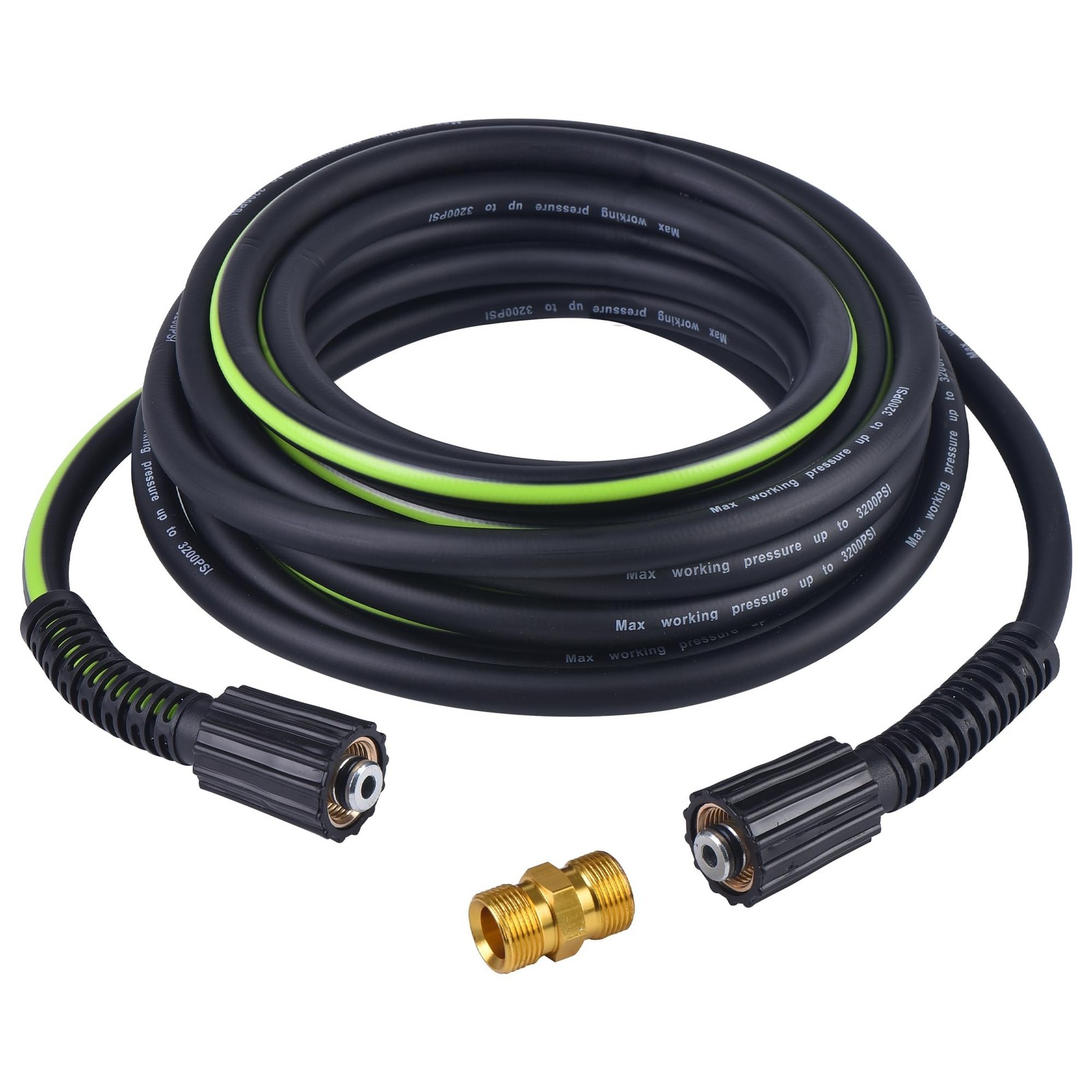 Pressure Washer Hose 1/4″ × 25FT – 3200 PSI Heavy Duty Power Washer Hose Re