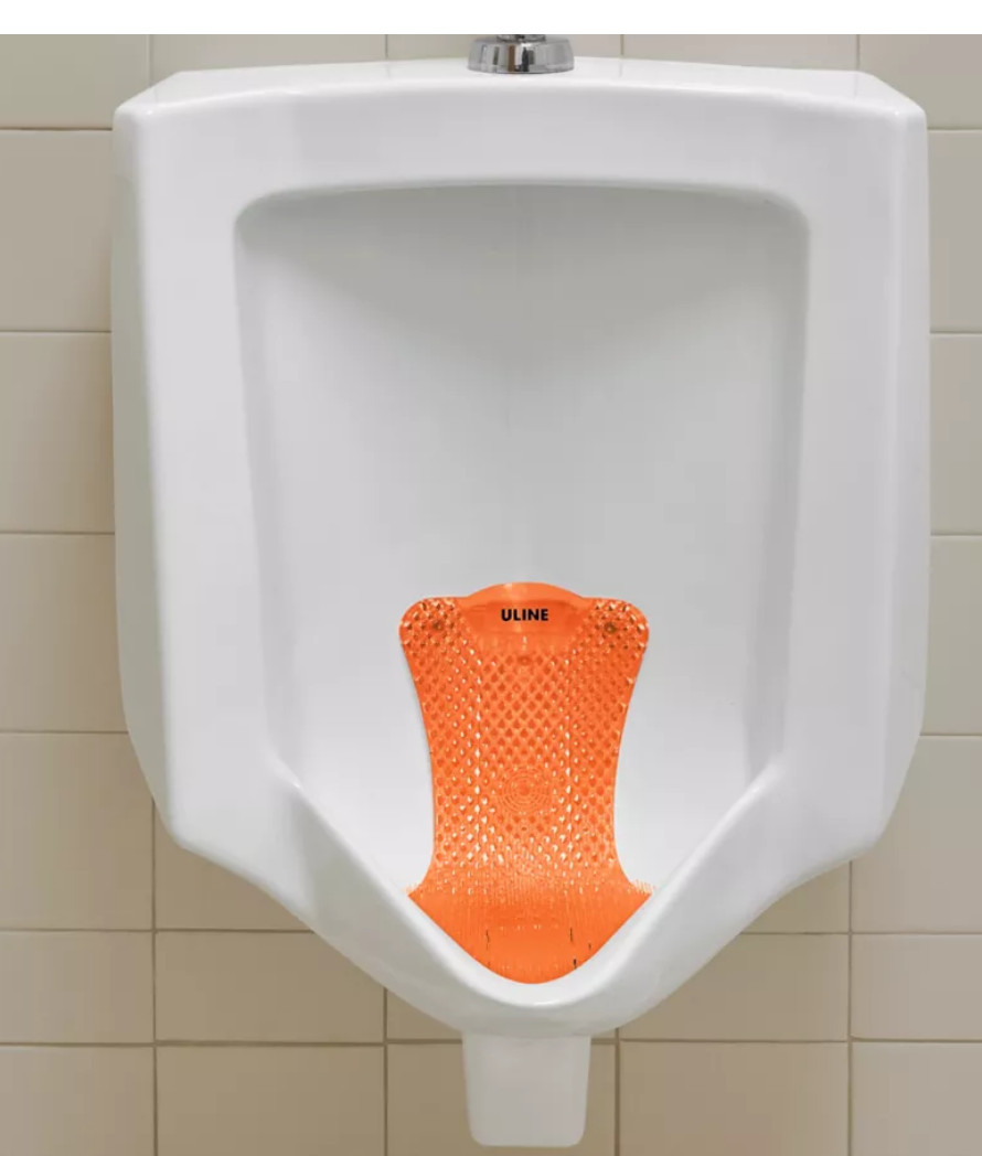 Uline Deluxe Urinal Screen Fresh Products Wave 3D Mango Orange Lot of 6 New