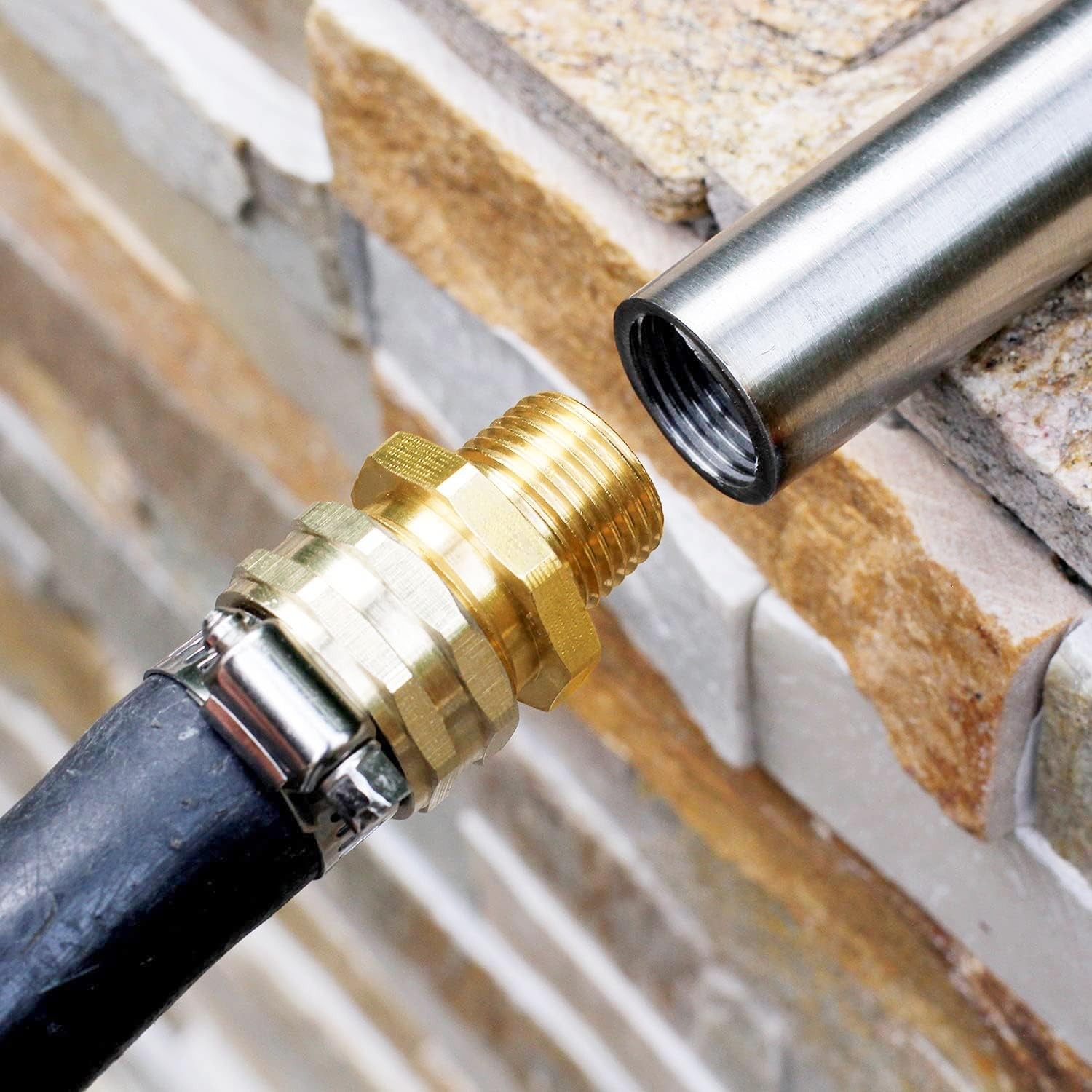 Garden Hose Adapter Fittings Solid brass Connectors Hose conversion pipe conn…