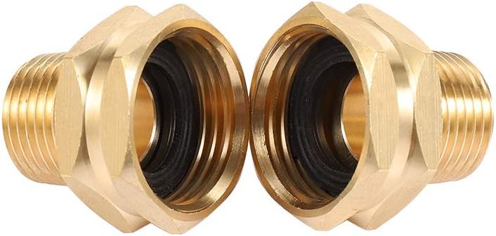 Brass Garden Hose 3/4” GHT Female x 1/2” NPT Male,
