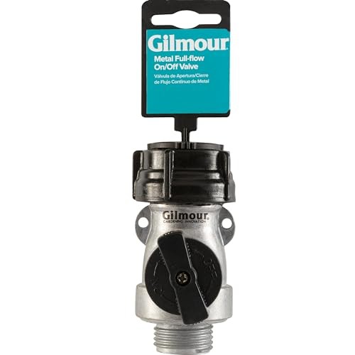 Gilmour Garden Hose Shut Off Valve, Durable Metal Full Flow No Size, color