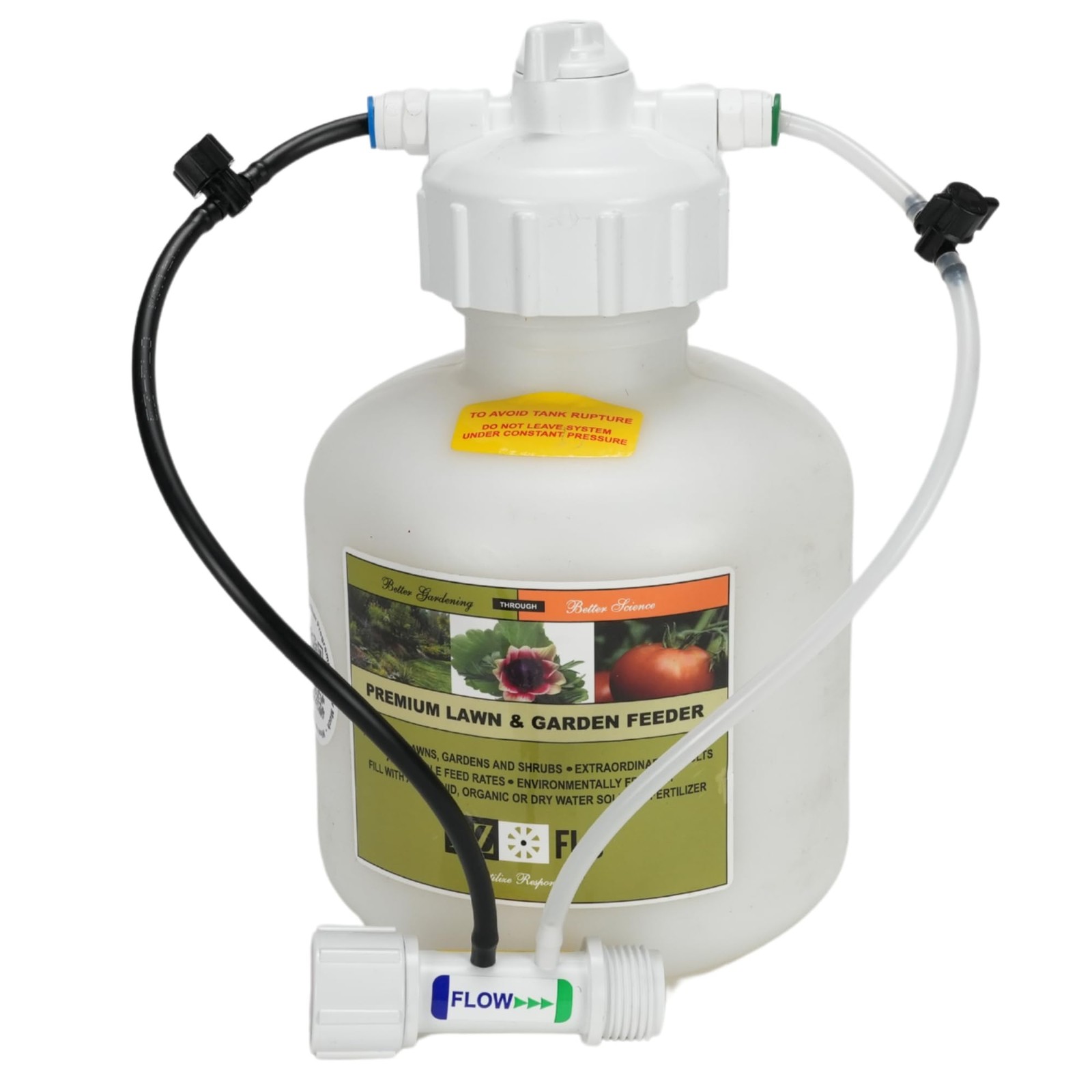 EZ-FLO 3/4 Gallon Hose‑Bib & Drip Fertilizer Injector | Low‑Pressure White