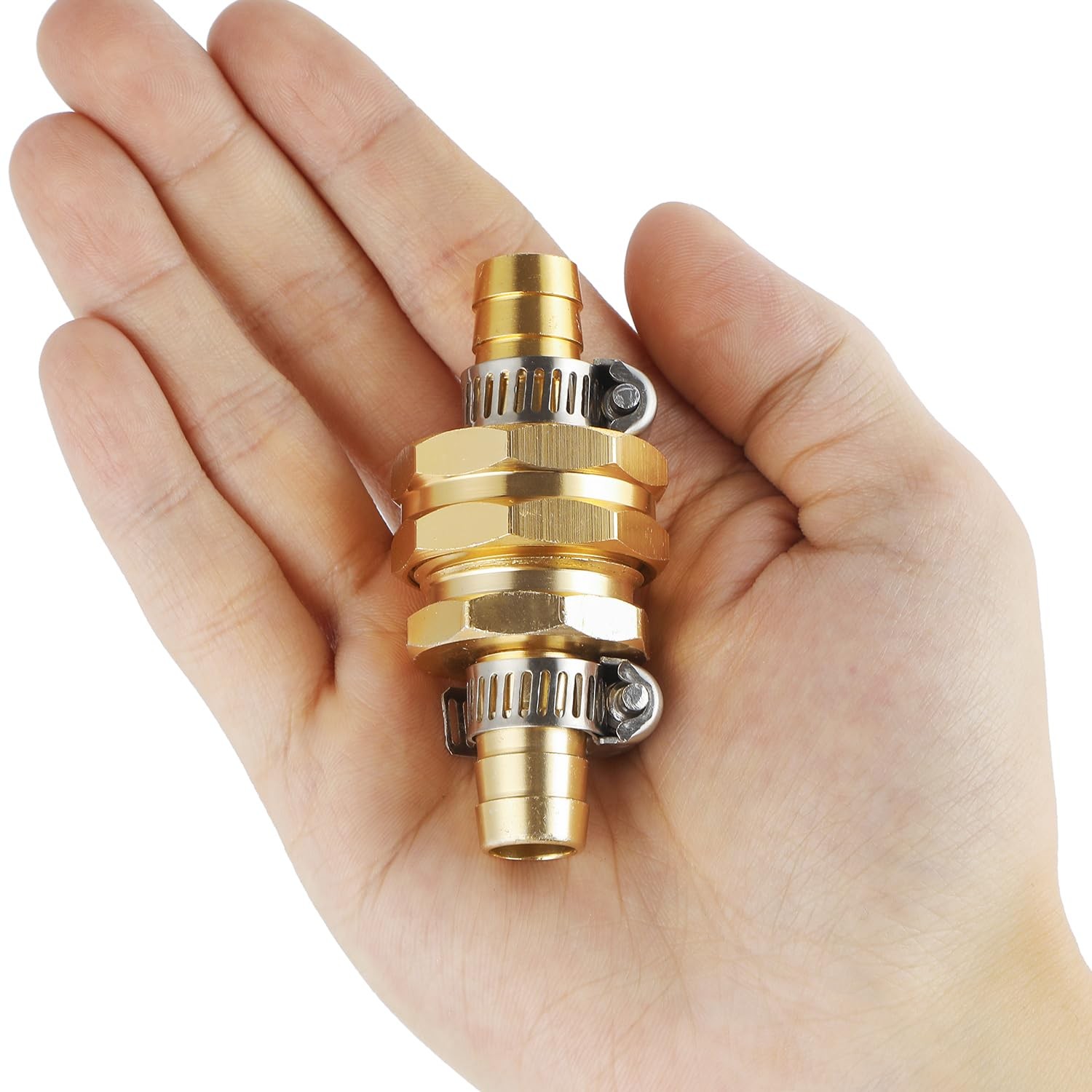 5 Set Garden Hose Repair Connector Kit with Clamps, 5 Set, Fit for 1/2″ hose