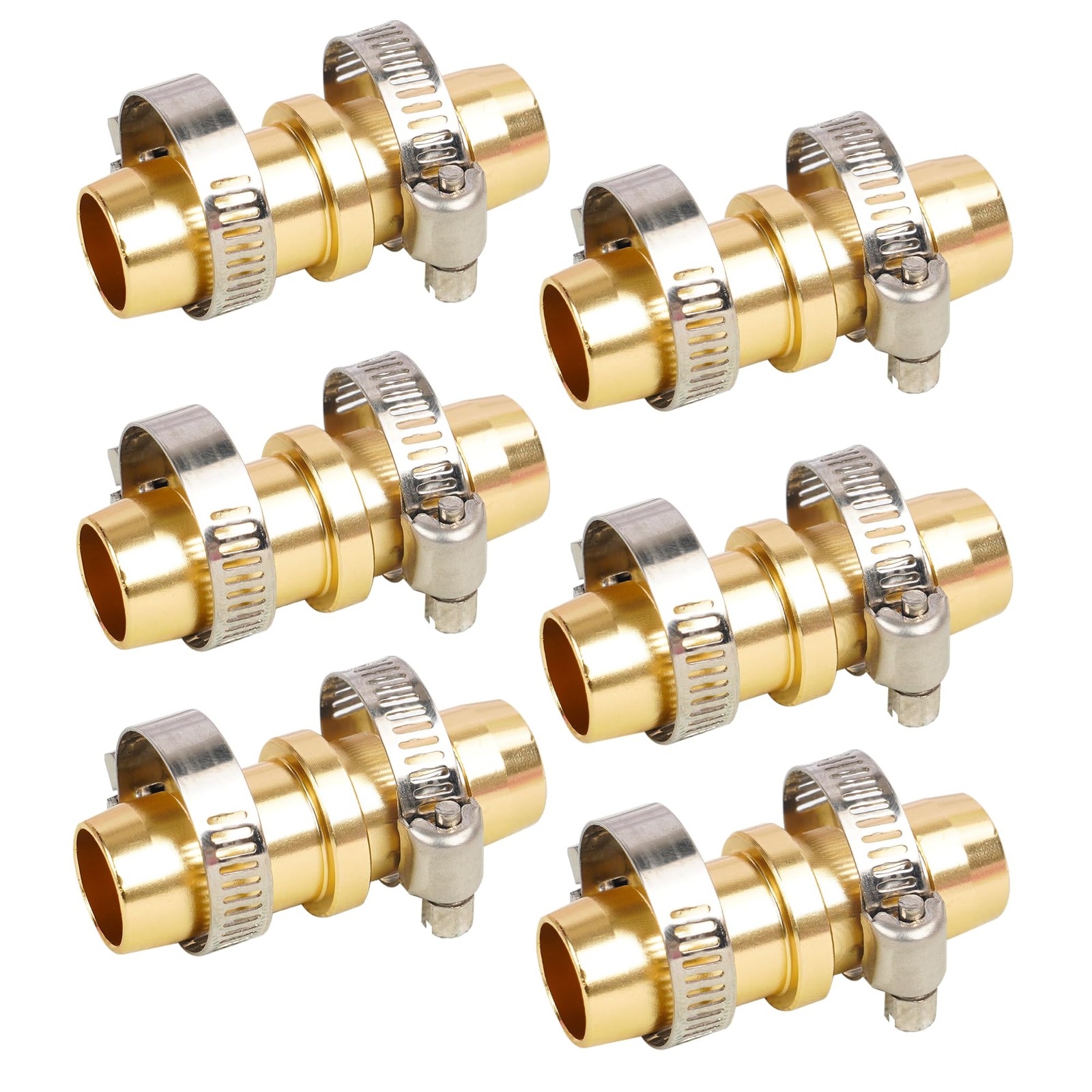 Hourleey 6 Pack Garden Hose Repair Kit, Connector 3/8″ to 5/8″, 6