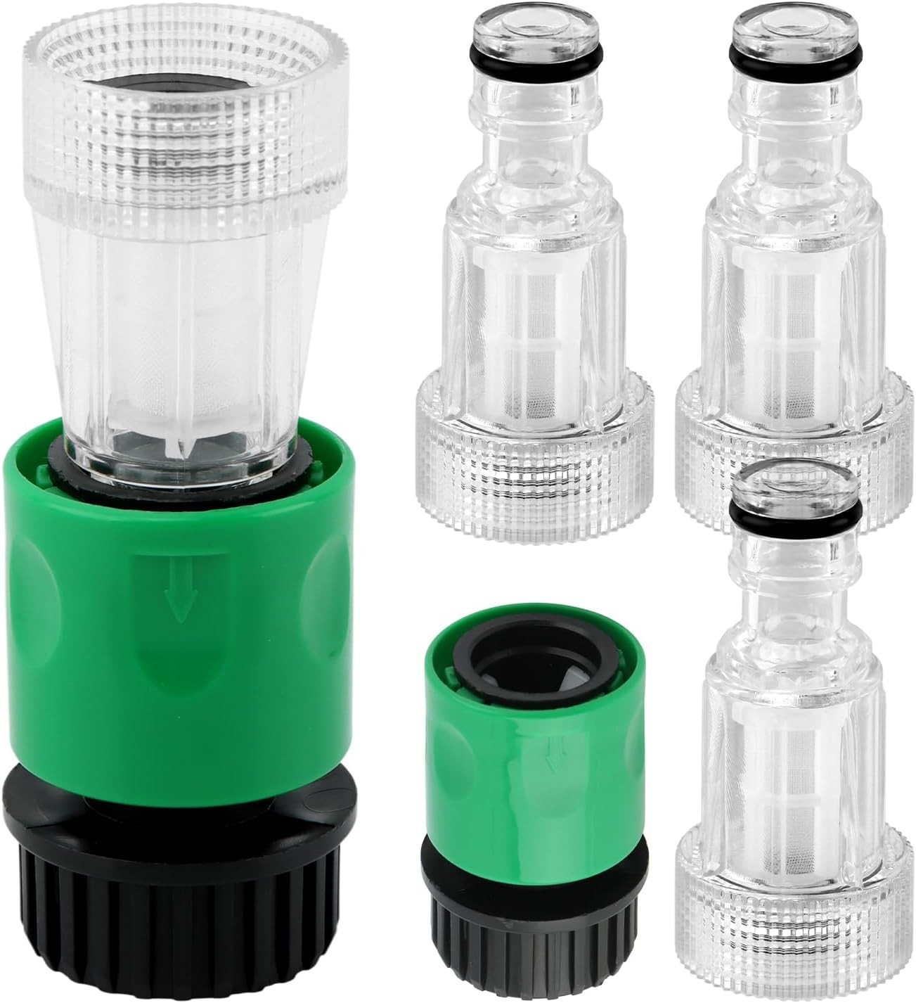 4pcs 3/4 Inch Quick Connect Pressure Washer to Garden Hose Adapter, 0.98inch
