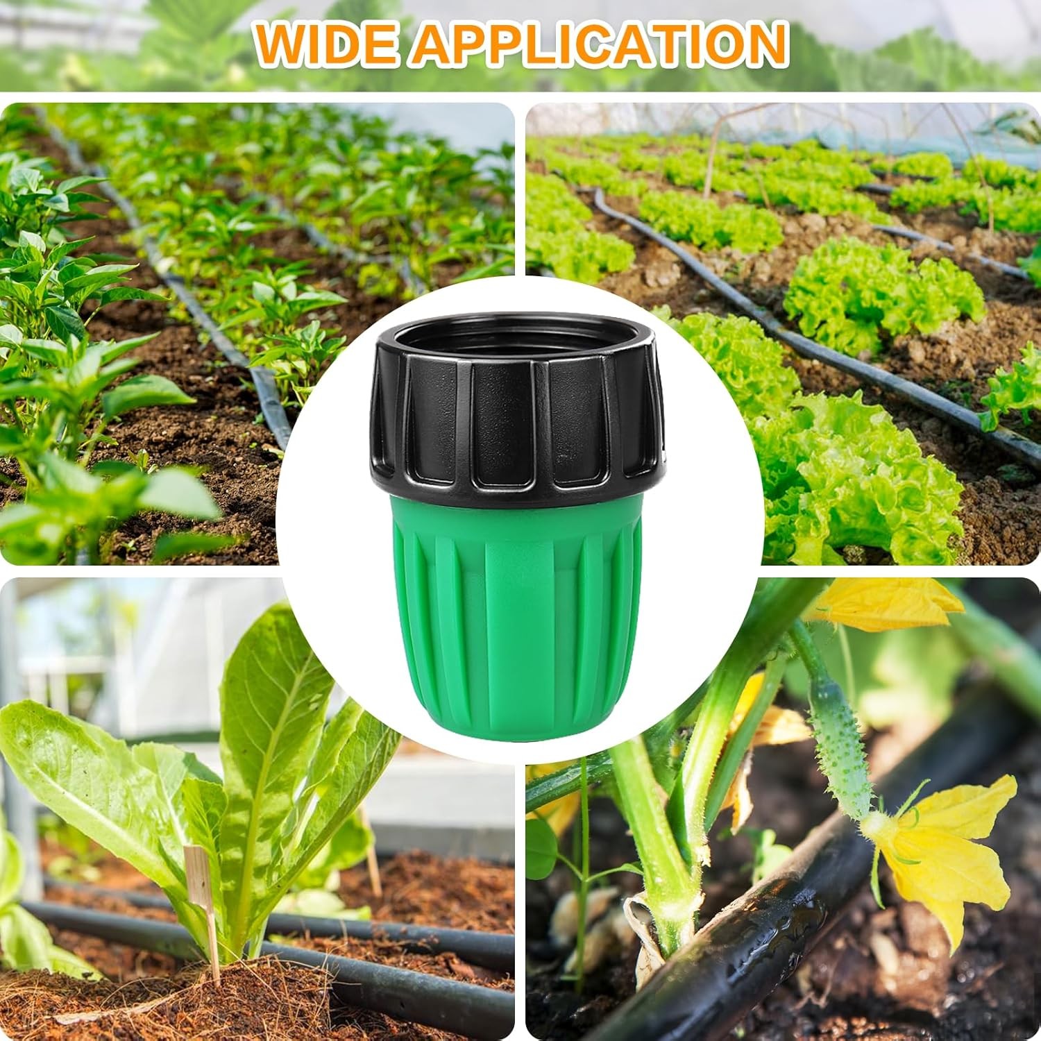 3/4 Inch Female Pipe Thread to 1/2 Drip Irrigation Tubing Adapter: 8…