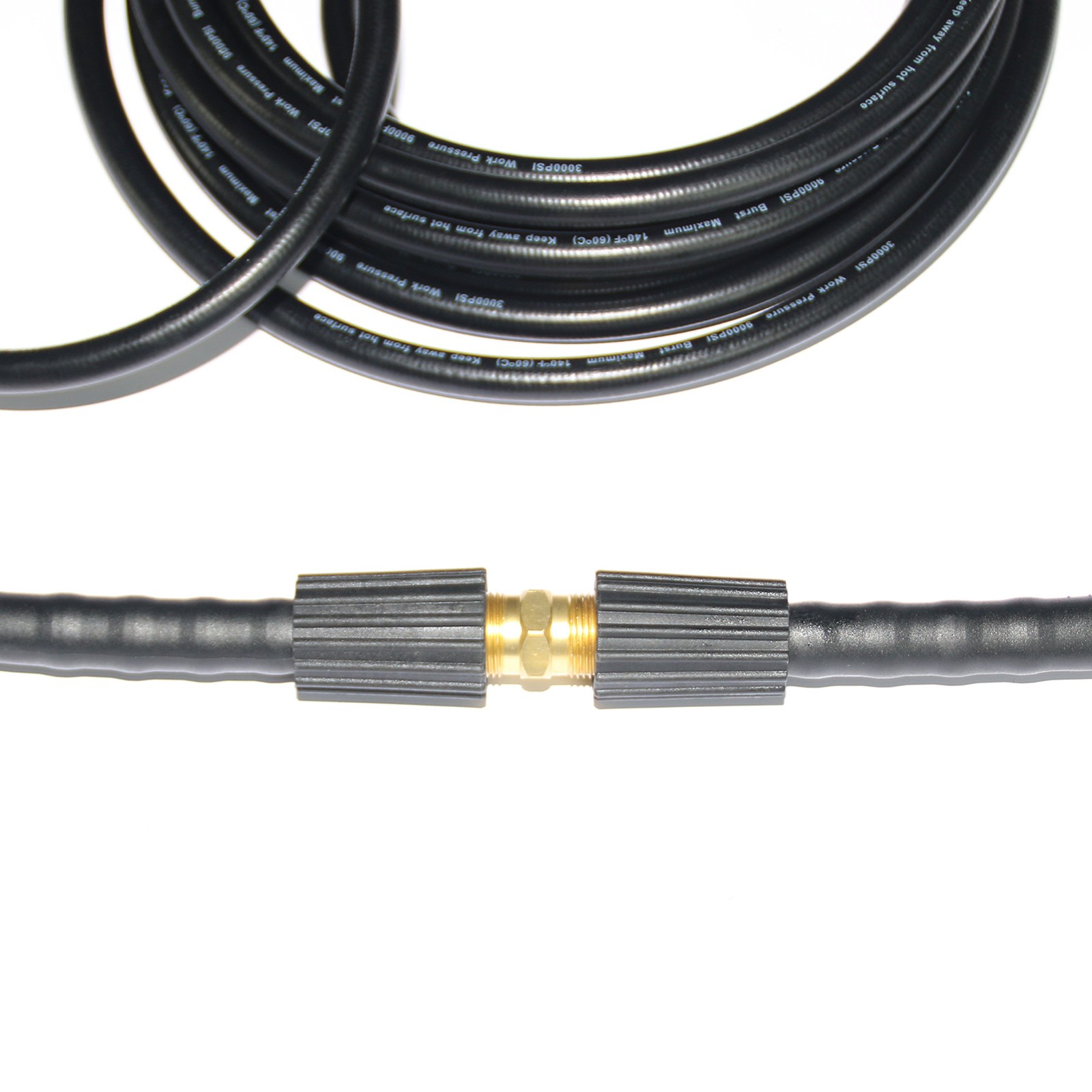XZT 3000 PSI 35FT 1/4-inch High 1/4 inch ID with M22mm-14 connectors, Black