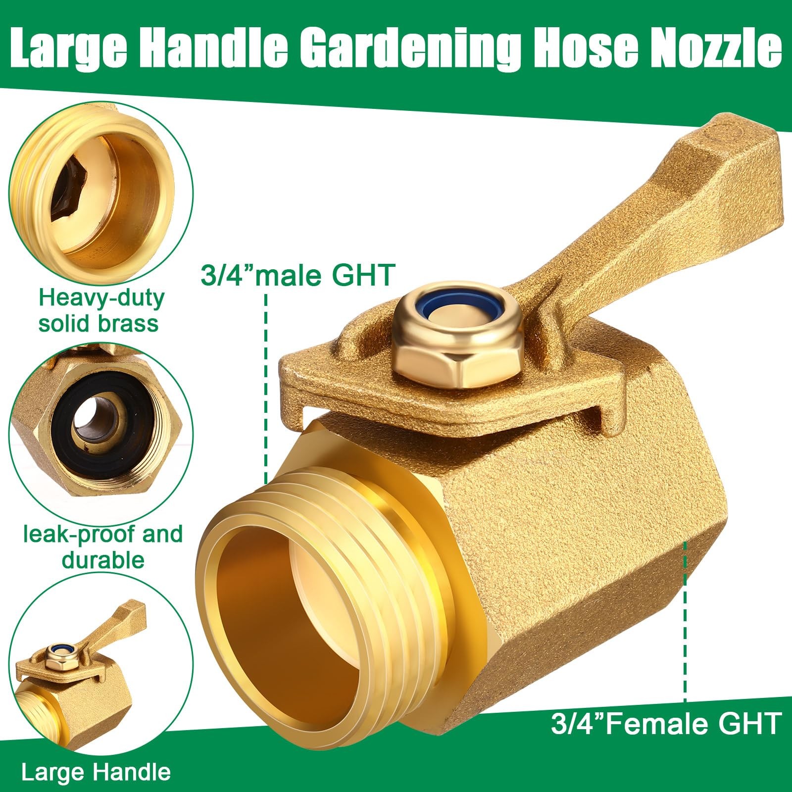 Therwen 4 Pack Garden 3.94 inches x 7.88 x 1.97 inches, brass color