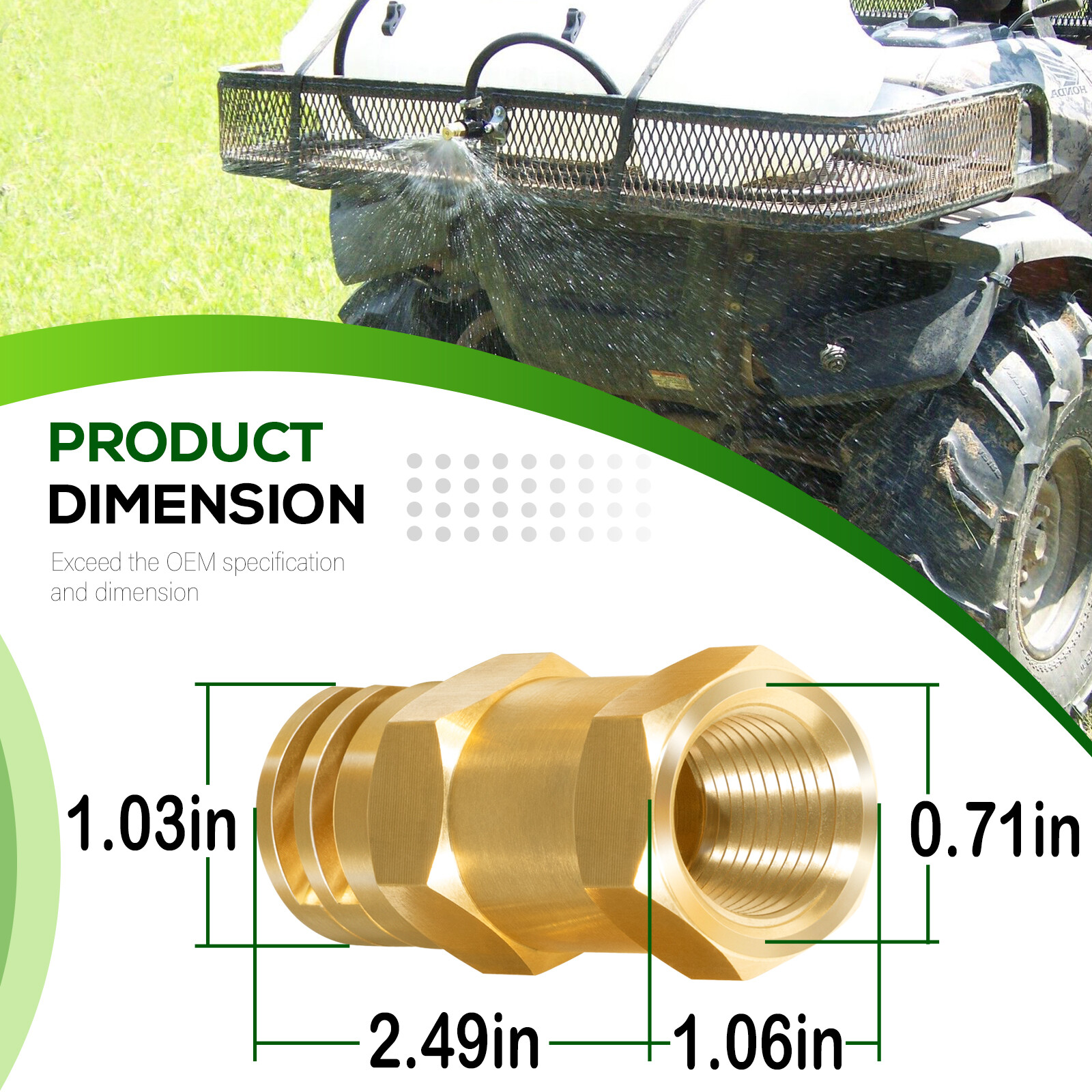 1/2″ FPT Boomless Spray Nozzle Fits for 90 and 180 Degree Spraying 10 Orifice