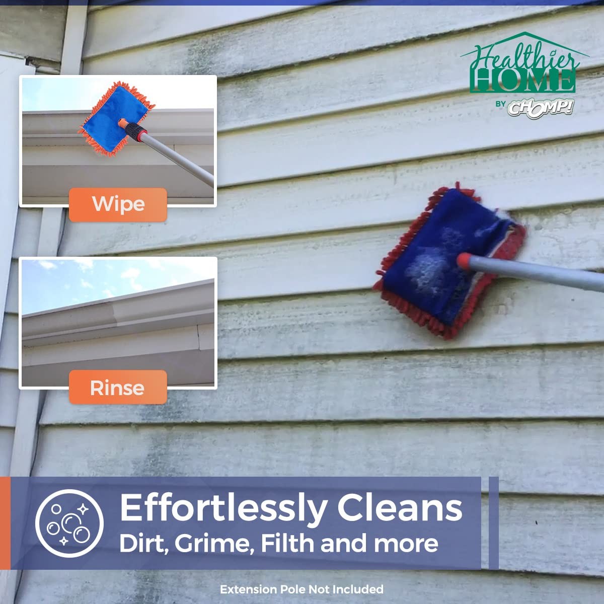 Chomp! Microfiber Gutter Cleaner Tool: Ultimate Orange