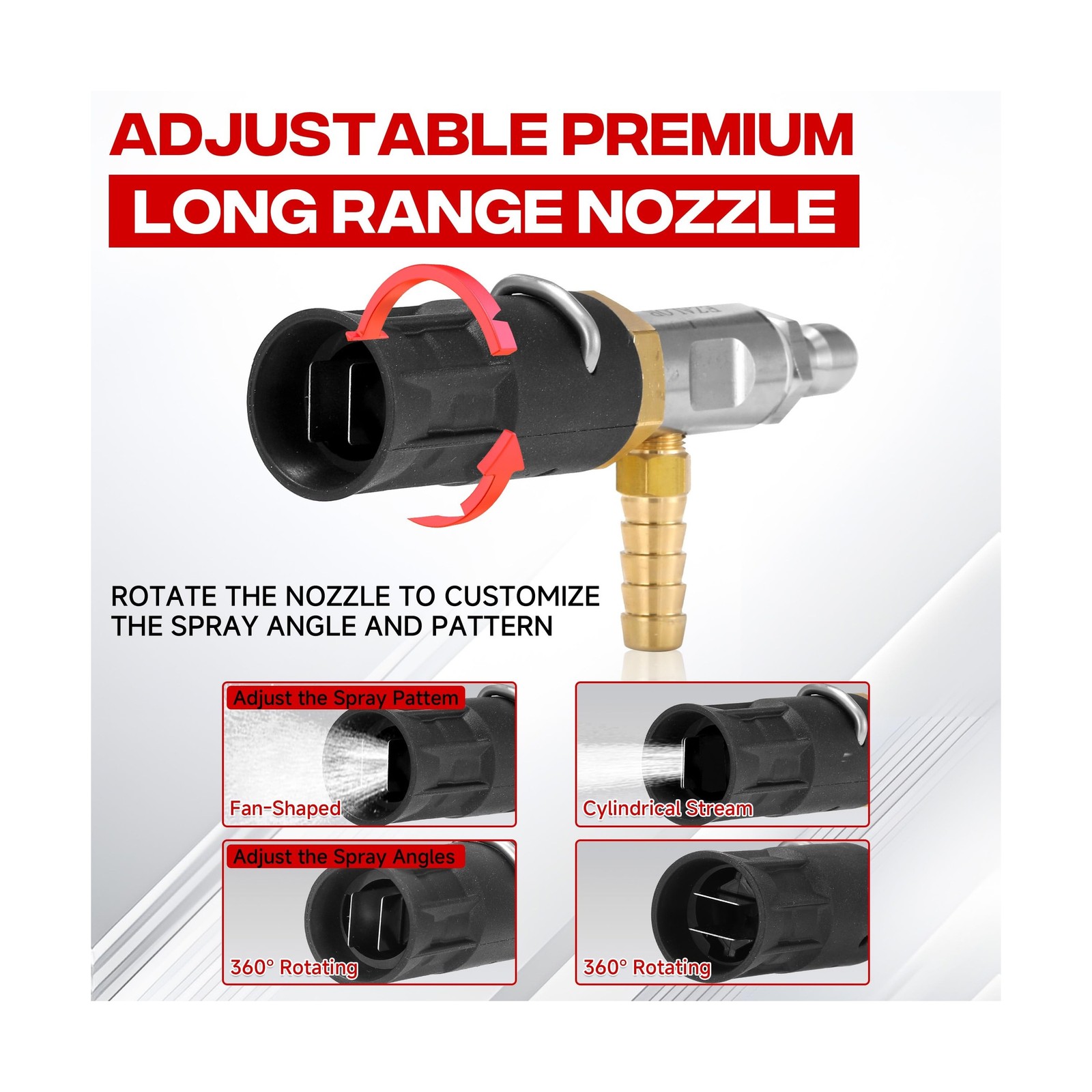 Adjustable Long-Range External Chemical Injection for Pressure Washer, Downst…