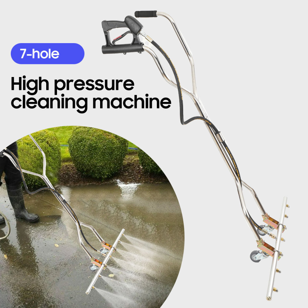 39” 5000PSI Pressure Washer Water Broom with 7 Nozzles For Hot & Cold Water