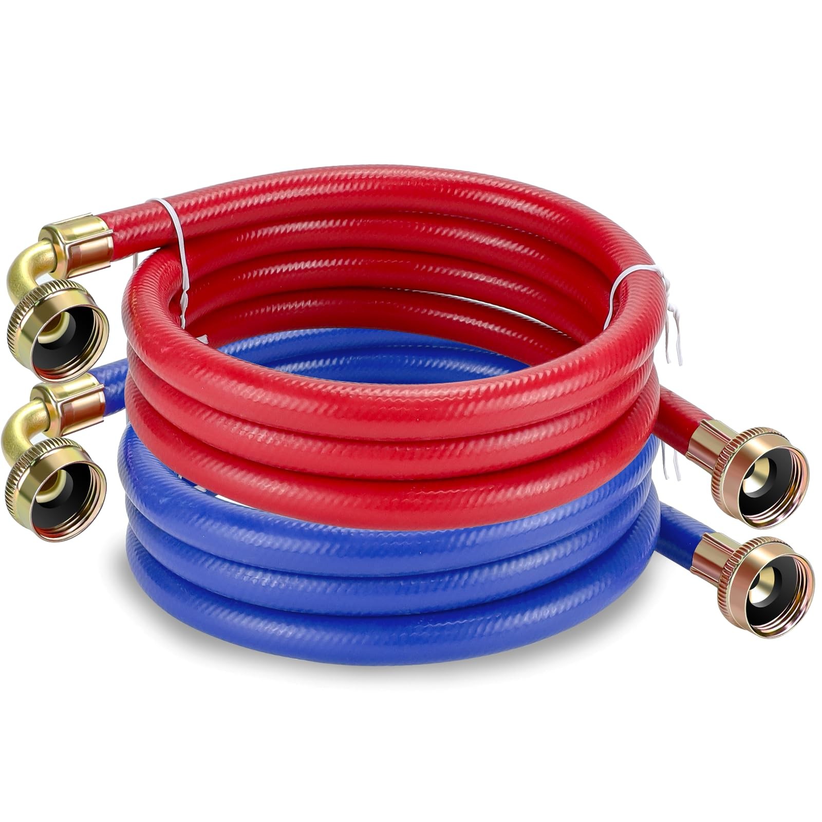 6 FT Washing Machine Hoses with 90 Degree Elbows 6FT-90 Degree, Blue
