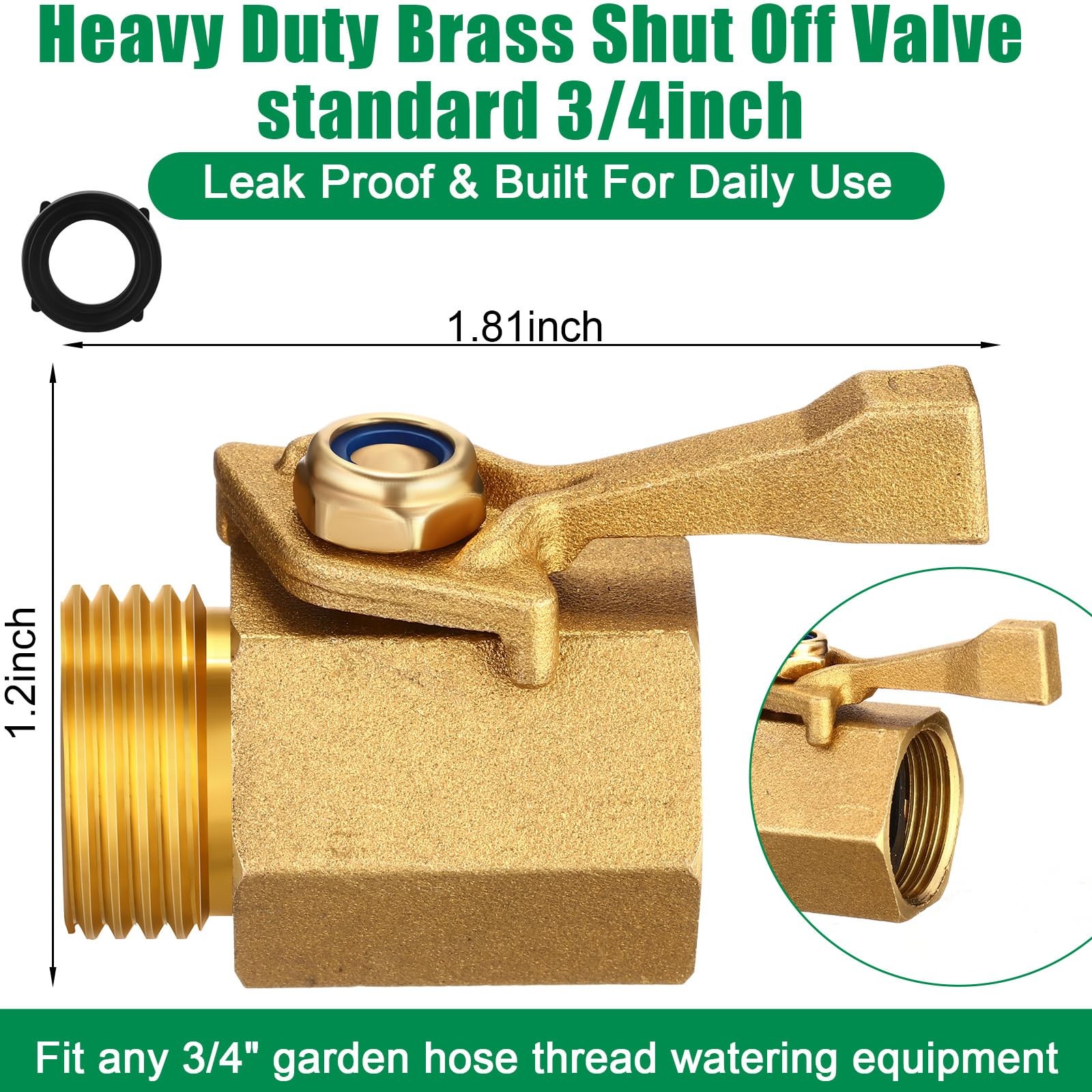 Therwen 4 Pack Garden 3.94 inches x 7.88 x 1.97 inches, brass color