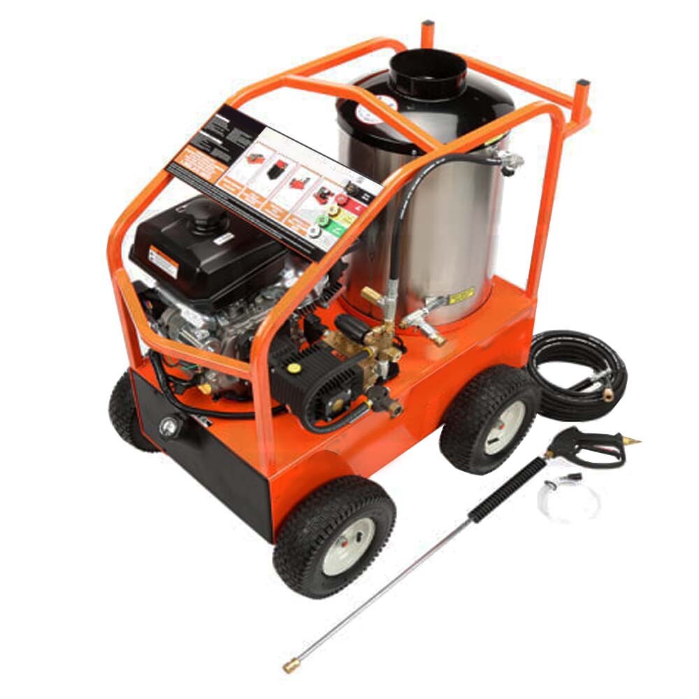 Gas Hot Water Pressure Washer – 4000 PSI – 3.5 GPM – 14 HP Kohler – General Pump