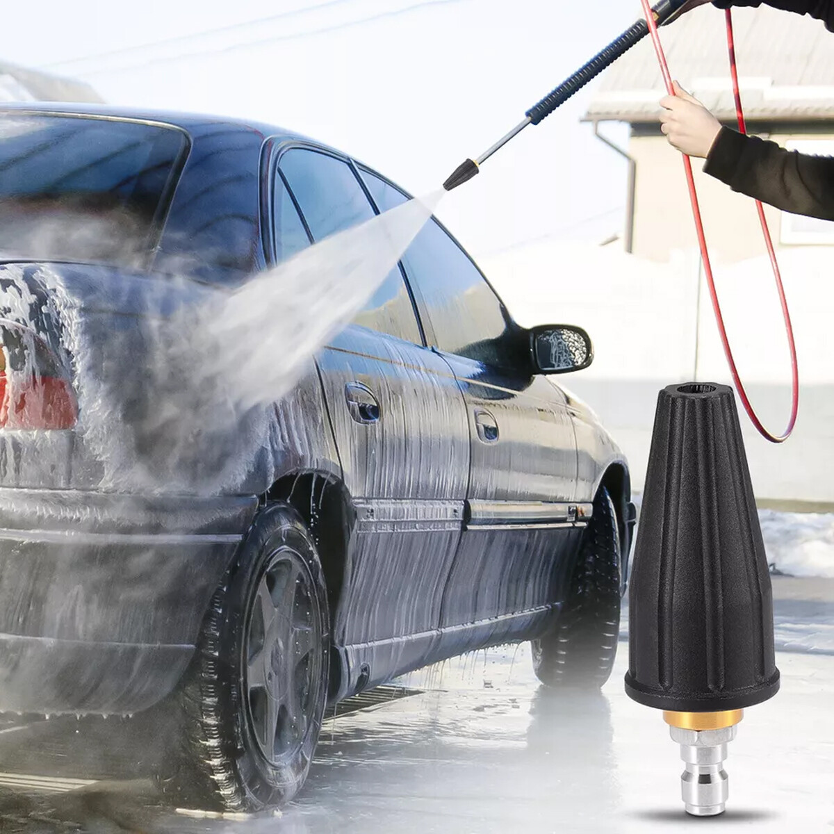 4.0 GPM 1/4″ High Pressure Washer Rotating Turbo Nozzle Spray Tip Spray 4000PSI