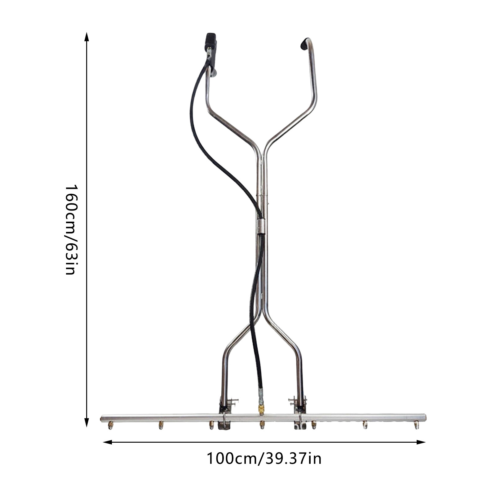 39″ 7-Hole Water Broom For Hot and Cold Water Pressure Washer 100x160cm/39*63in