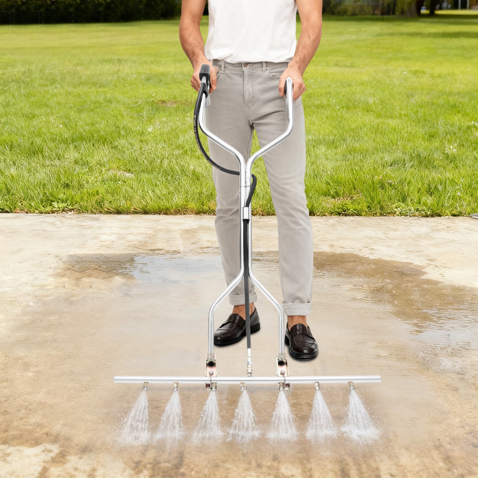 39″ Pressure Washer Water Broom 7 Nozzle 5000 PSI Commercial Grade Surface Clean