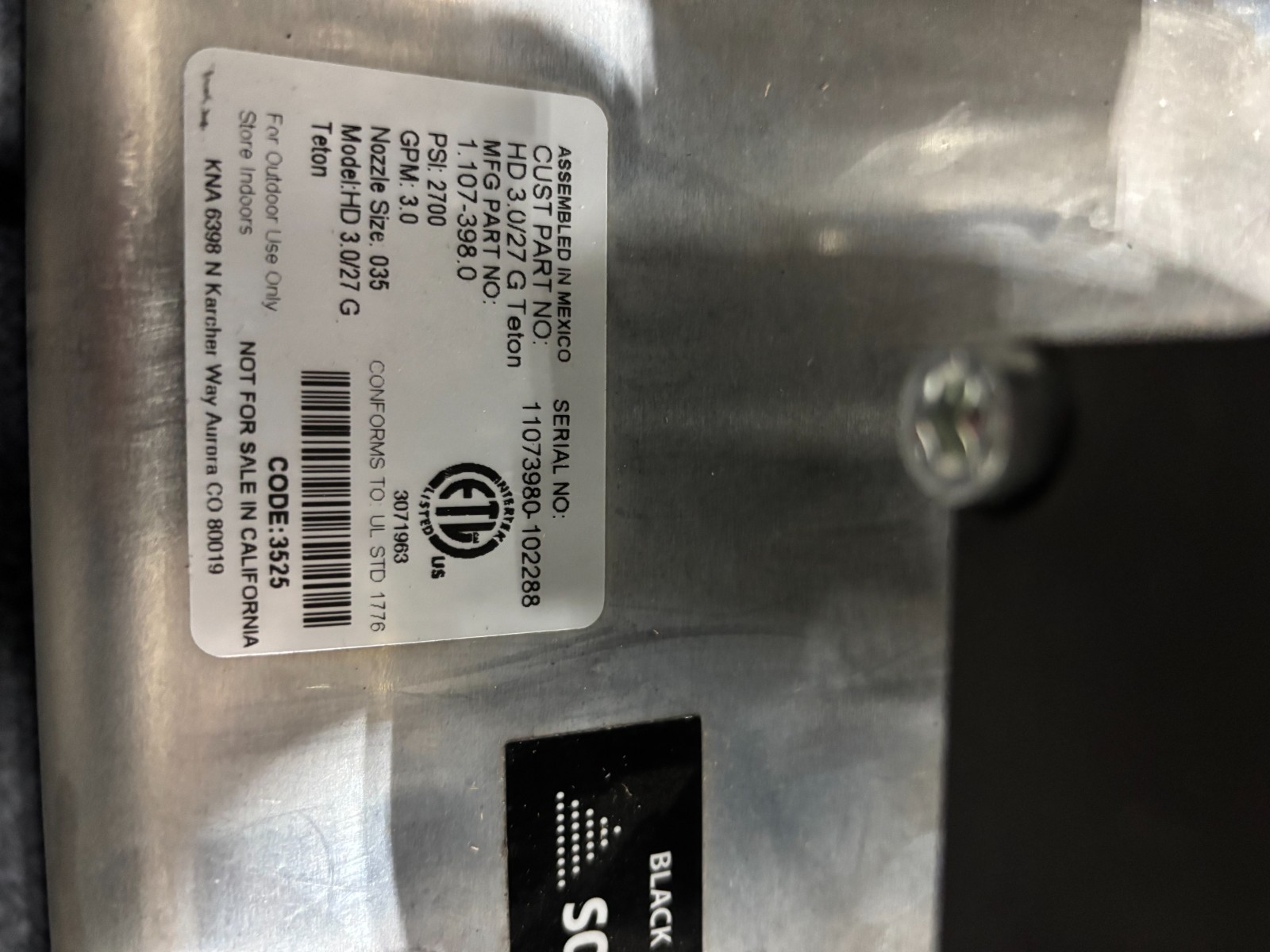 Karcher HD 3.5/2000 EA Pressure Washer #1.106-127.0