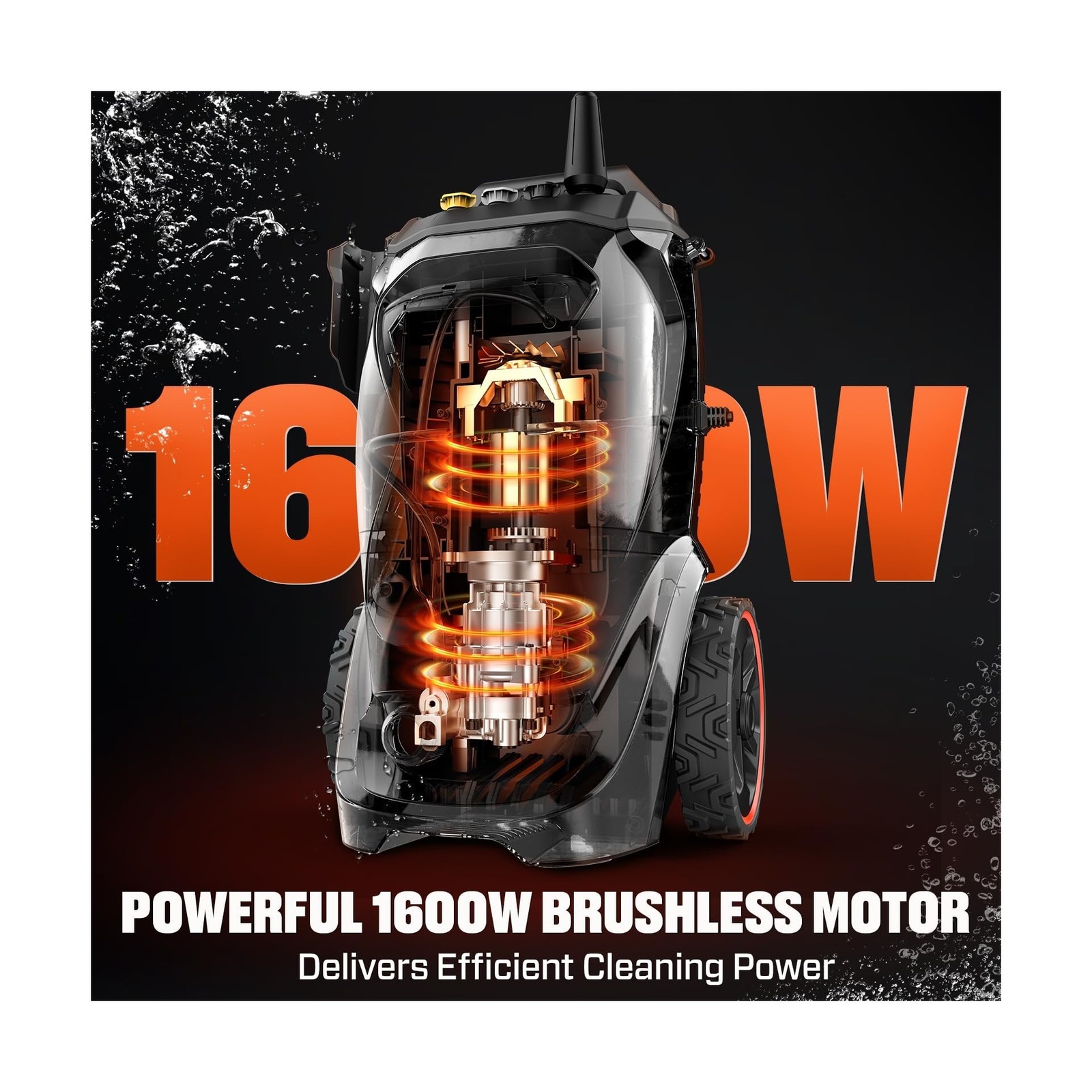 SENIX 2000 PSI Electric Pressure Washer, 1.2 GPM Compact Power Cleaner w/ 4 N…