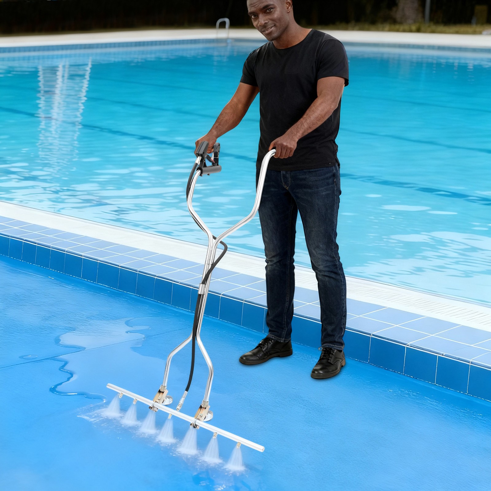 39″ Pressure Washer Water Broom 7 Nozzle 5000 PSI Commercial Grade Surface Clean