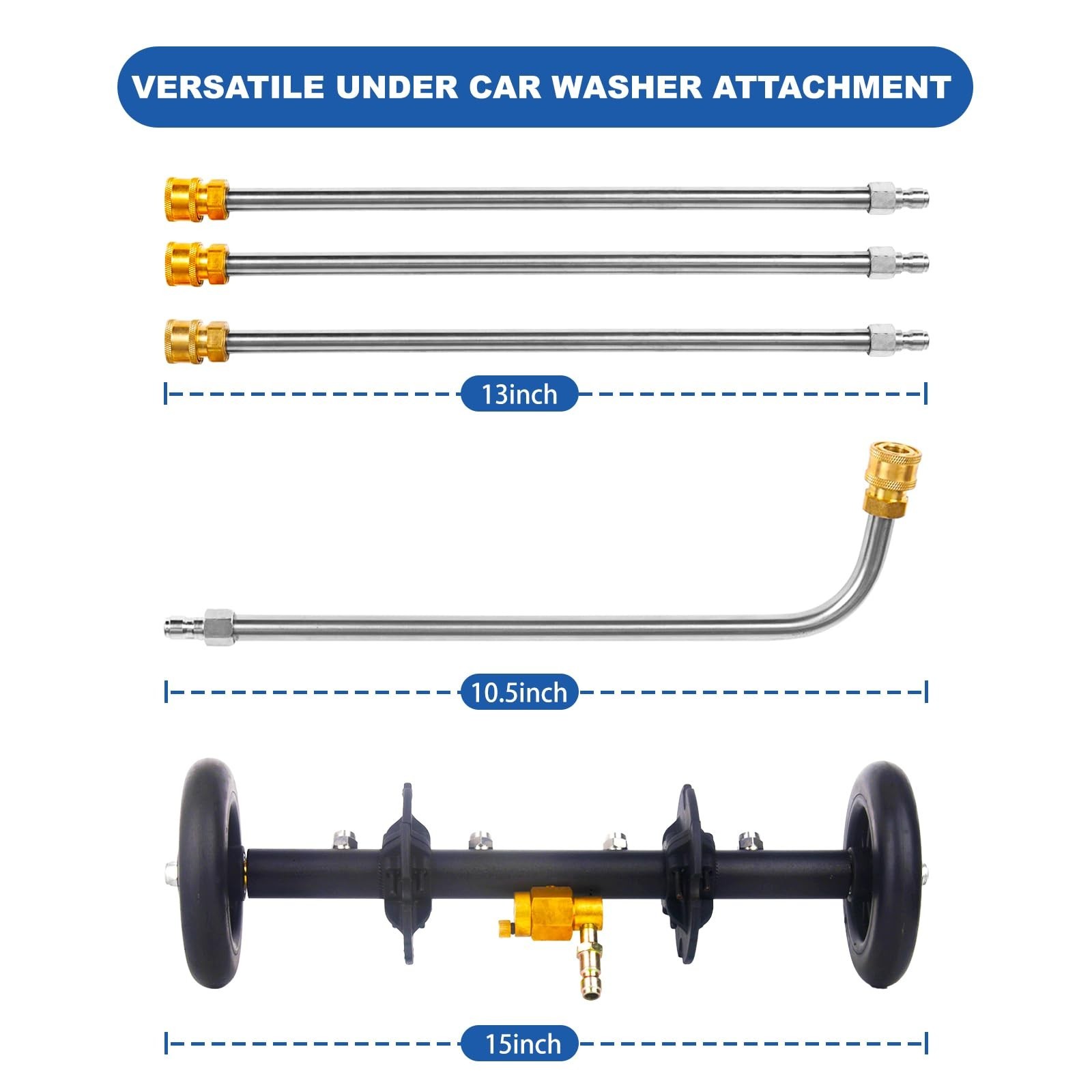 DUSICHIN Undercarriage Cleaner Water Broom Pressure Washer Attachment, 16 Inc…