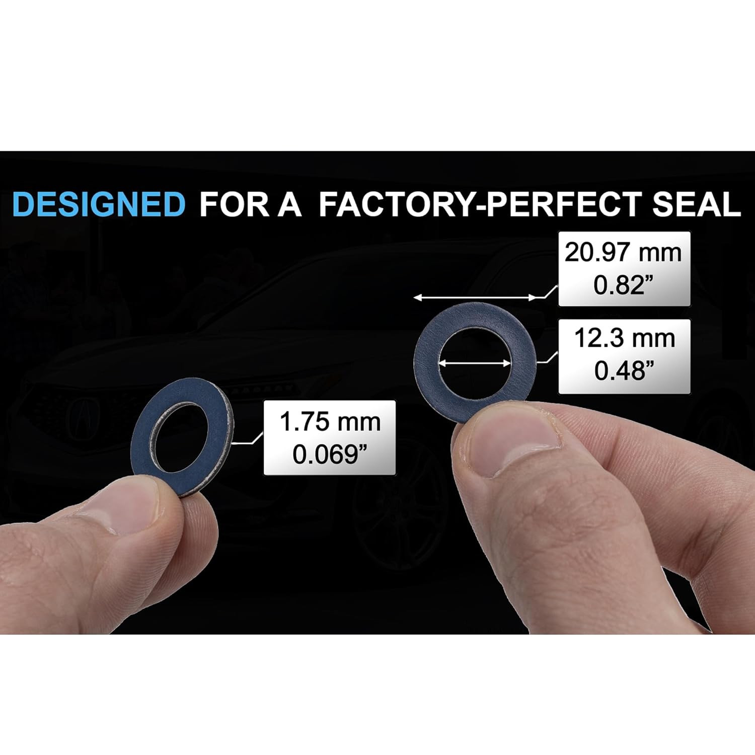 Aluminium Oil Drain Plug Washer Gaskets – U.S. Made 12Mm Crush Washer – Oil Plug