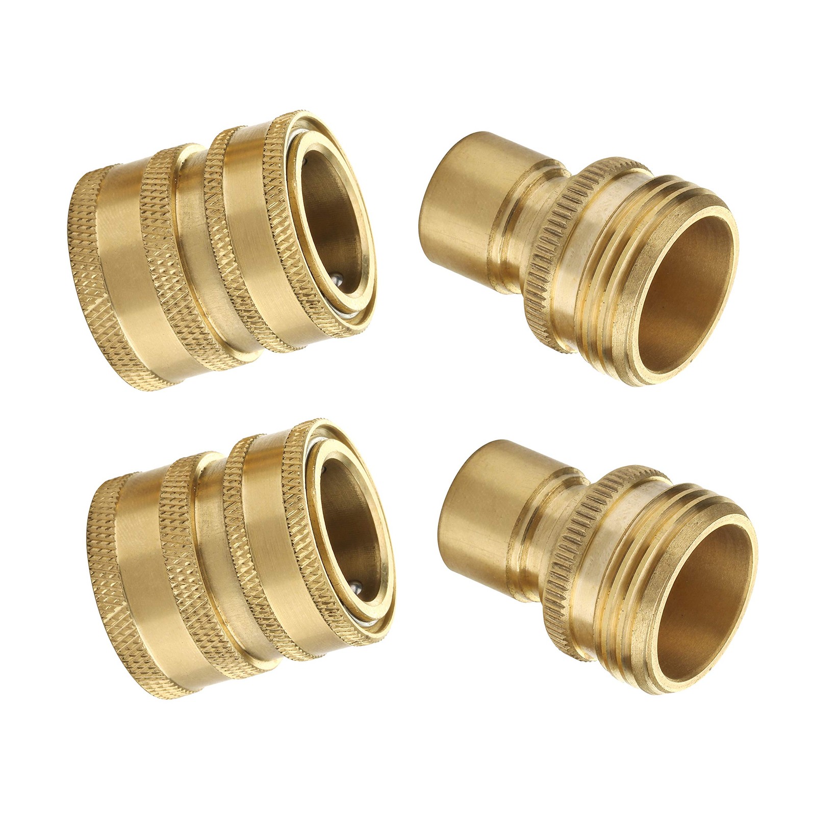 M MINGLE Garden Hose Quick Connect Fitting, Brass