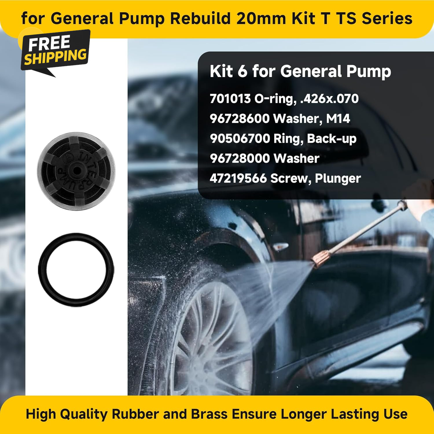 For General Pump Rebuild Kit, Compatible with General Pump T/TS Series T1011