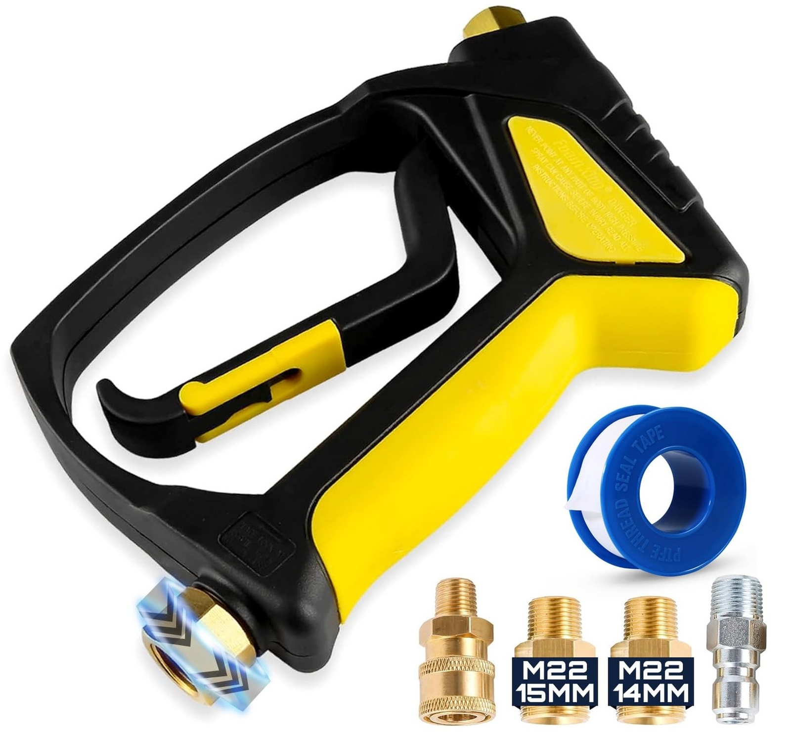 Foam King Short Pressure Washer Gun Handle, Snubby Power Washer with Swivel, …