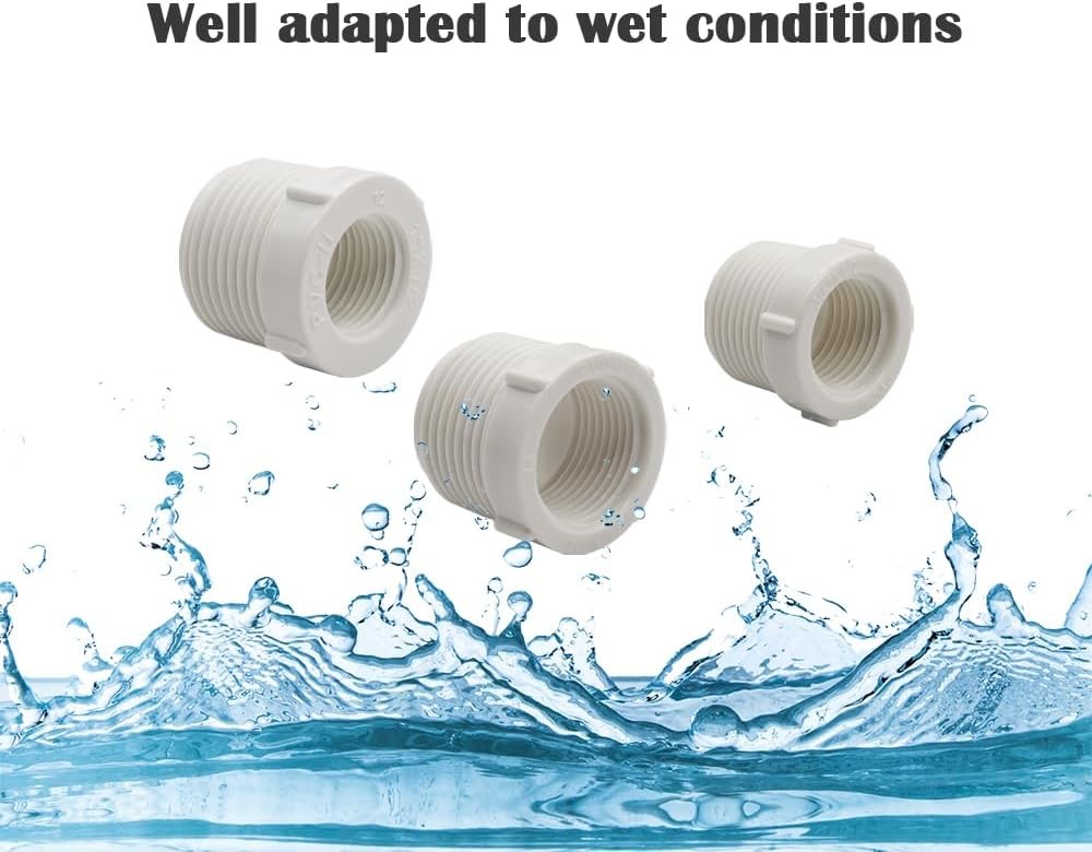 10PCS 3/4 Inch Male Thread to 1/2 Female Threaded 3/4×1/2, White