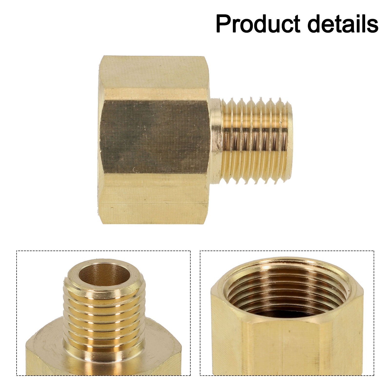 Easy to Use Pressure Washer Brass Adapter M22 Female Thread to 14mm Male Metric