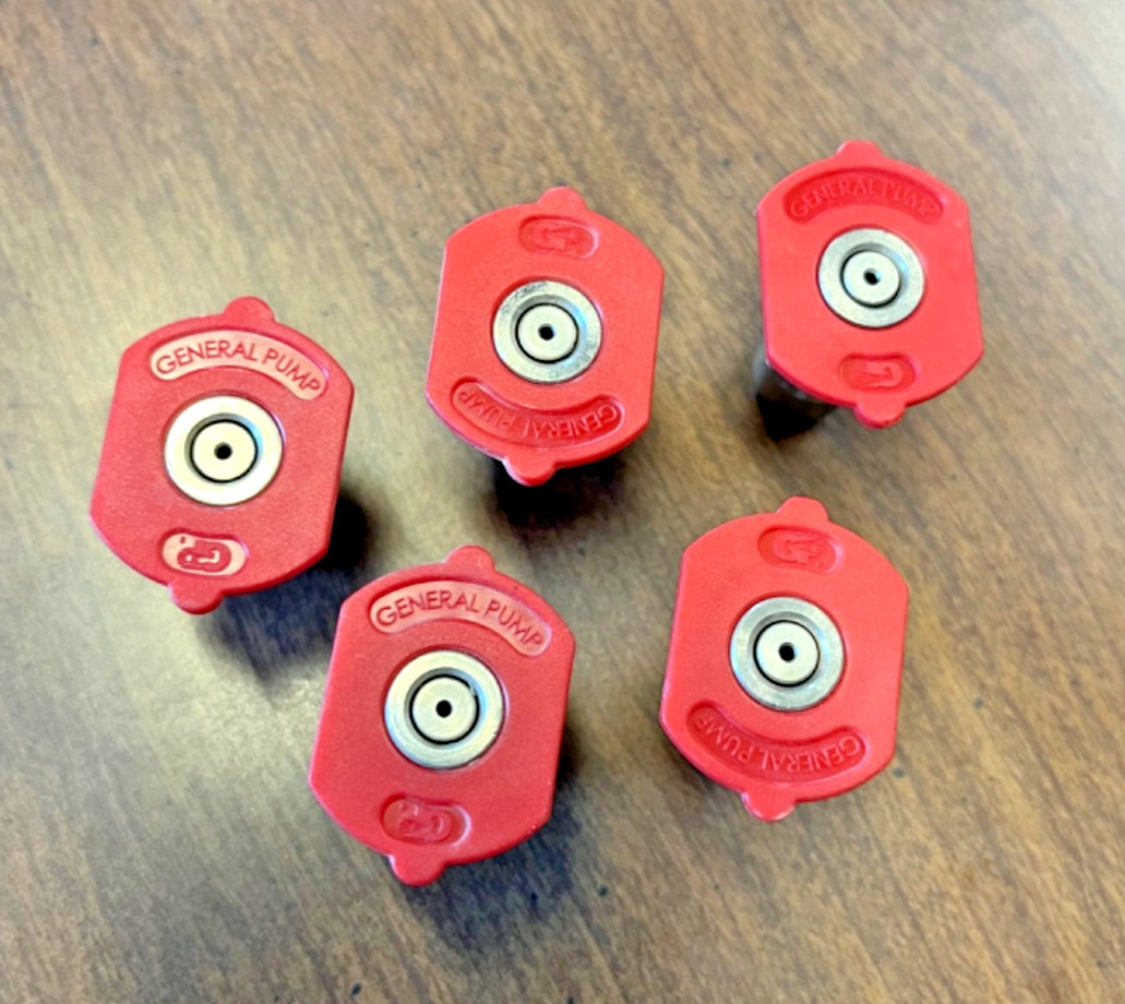 #5.5 Orifice Pressure Washer Nozzle Red 0-Degree (5Pack) Quick Connect 1/4″