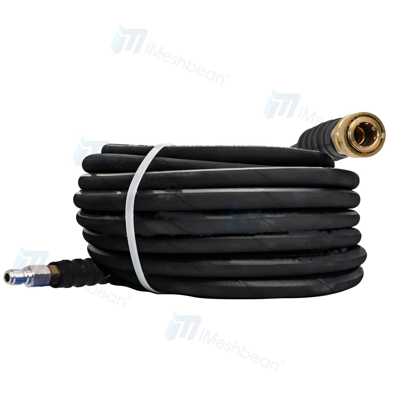 50ft Pressure Washer Hose 4000 PSI Non-Marking Gray With Couplers 275F 3/8″