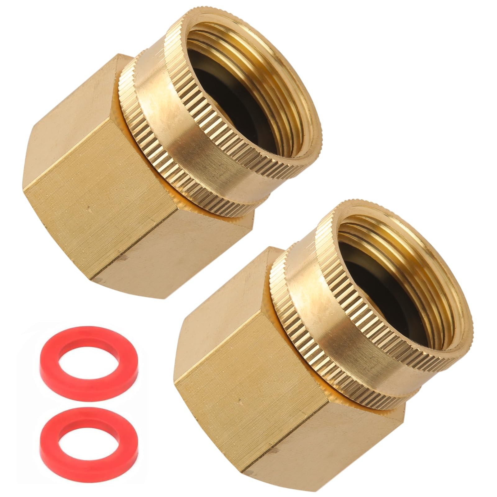 2 Pack Garden Hose Adapter,3/4″ NPT X 3/4″ GHT Connector with 3/4 inch, Brass