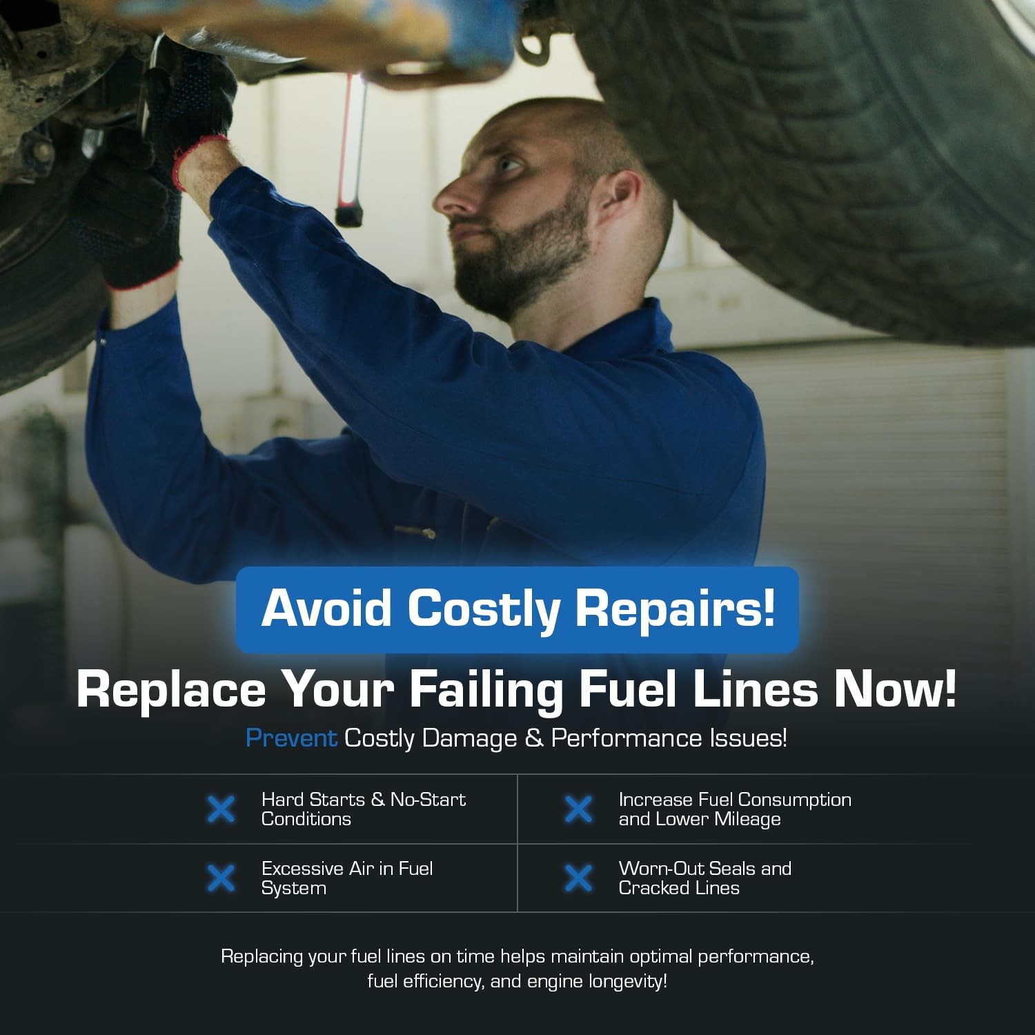 Diesel Fuel Supply & Return Line Assembly For 98-03 Ford 7.3L Replaces OE# F81Z-