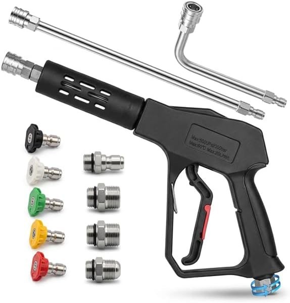 Swivel Pressure Washer Short Gun,Sturdy 5000PSI Power Washer Handle with Repl…