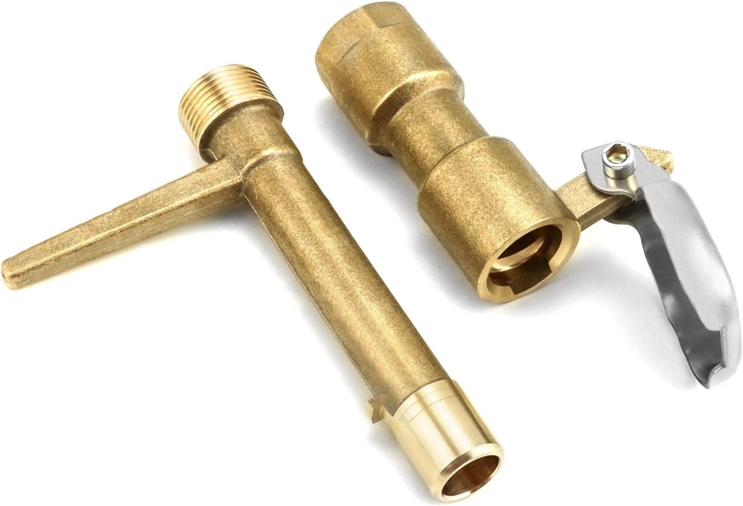 QWORK 2 Set 3/4-Inch Brass Quick Coupler Valves, Irrigation Tool with Quick…