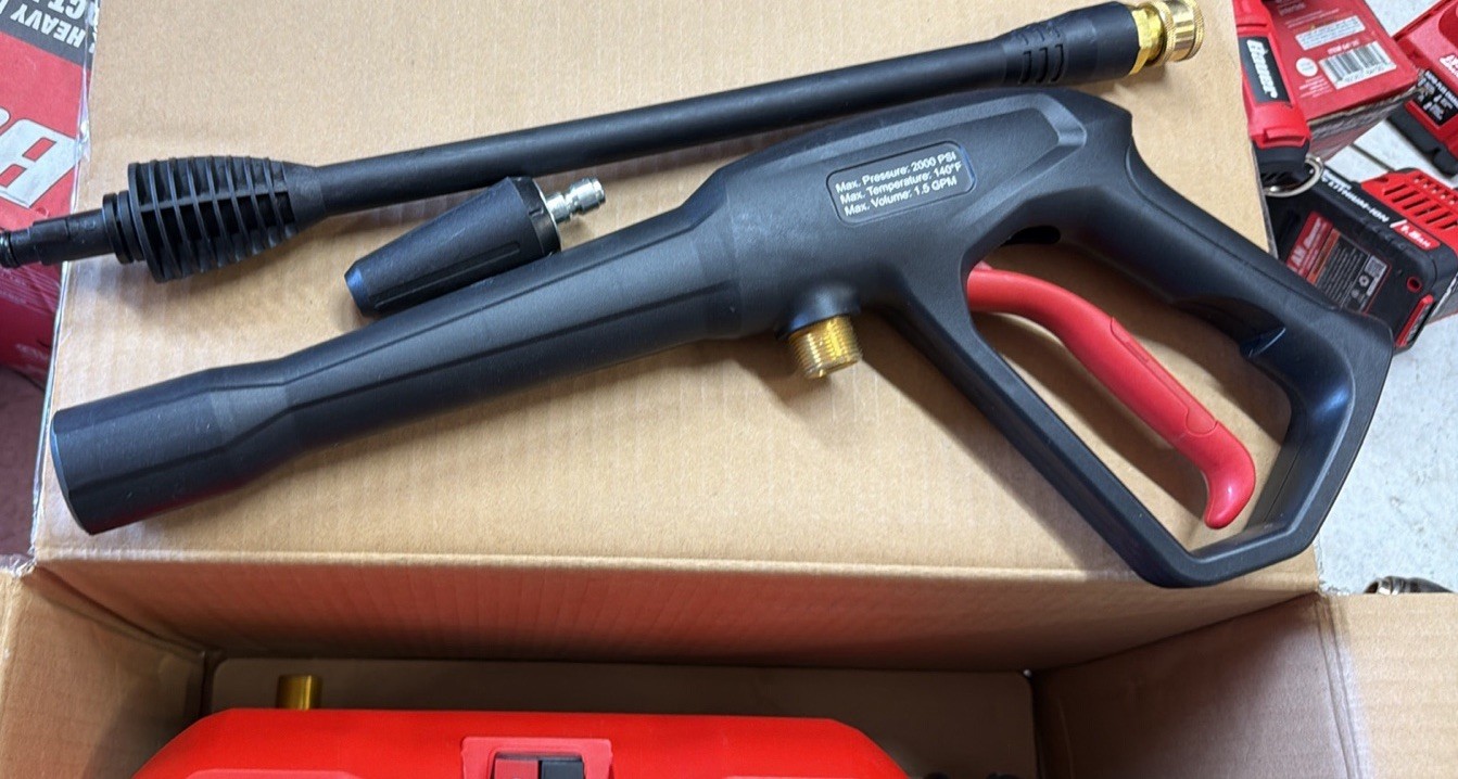 Bauer 1800 PSI 1.2 GPM Electric Pressure Washer 25144E-B w/ Gun Wand Hose
