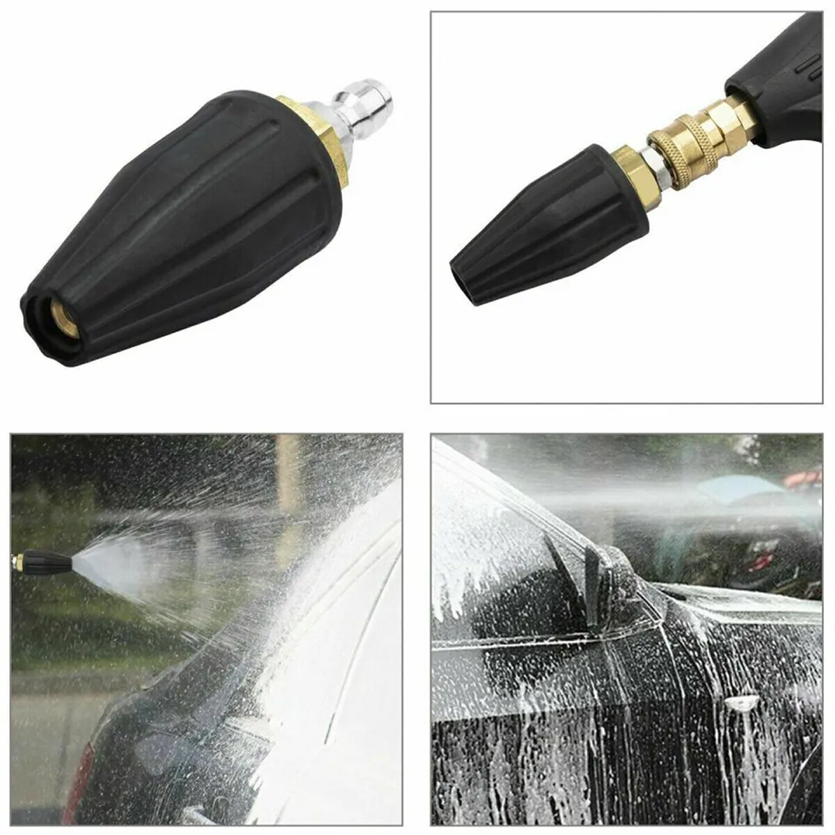 4.0 GPM 1/4″ High Pressure Washer Rotating Turbo Nozzle Spray Tip Spray 4000PSI