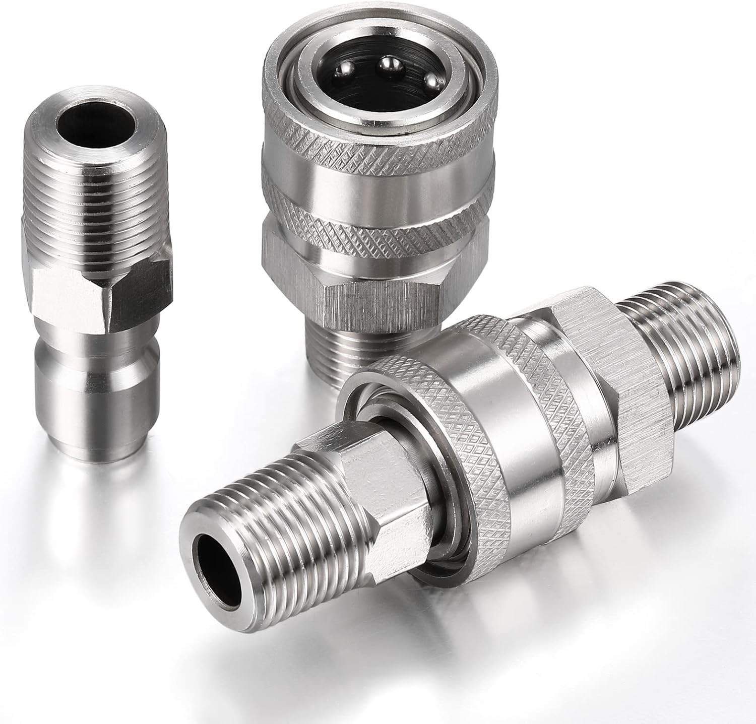 NPT 3/8 Inch Stainless Steel Male and Female Quick Inch, External Thread