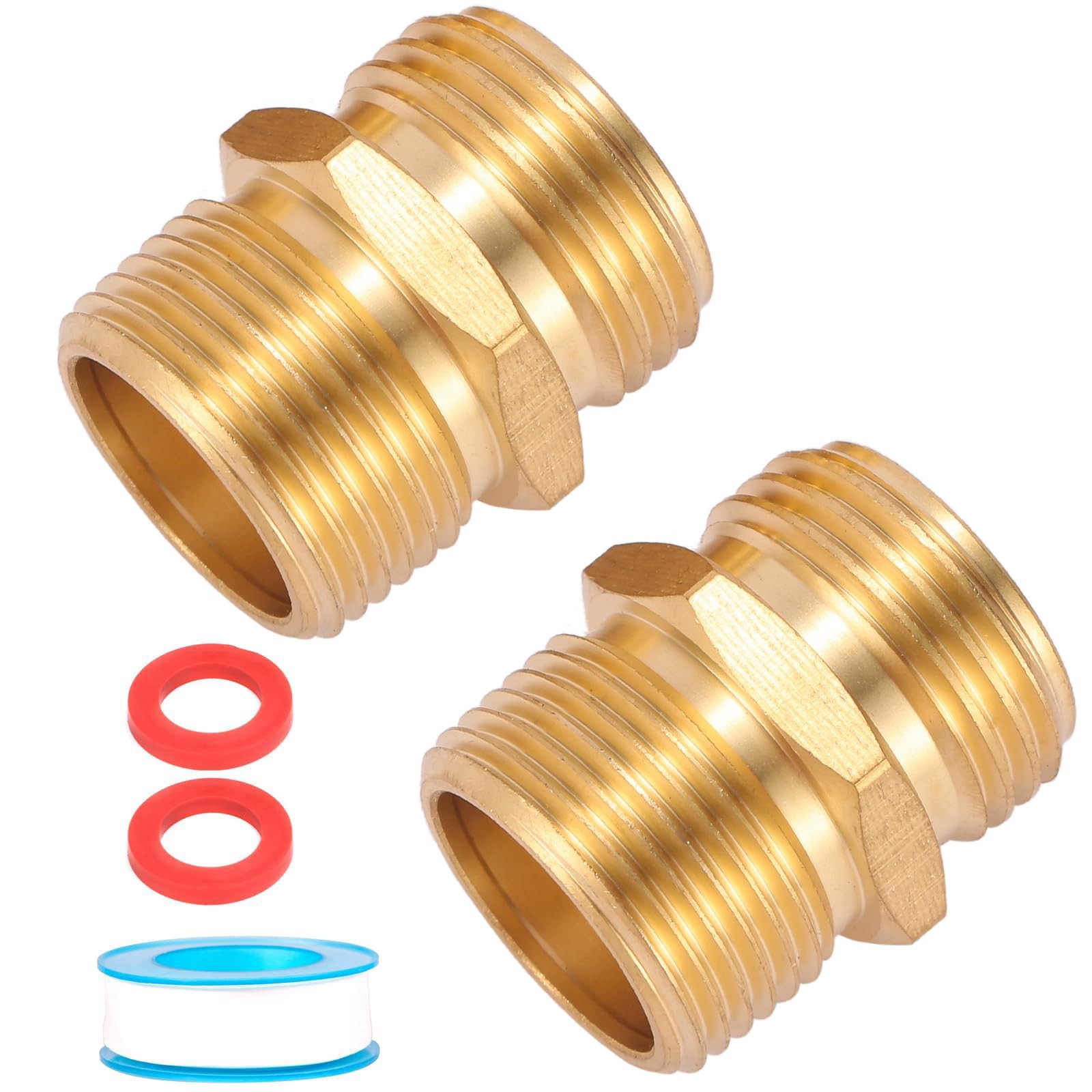 3/4 npt to Garden Hose Adapter,3/4” GHT 2 Pack, 3/4″GHT Male 3/4″NPT