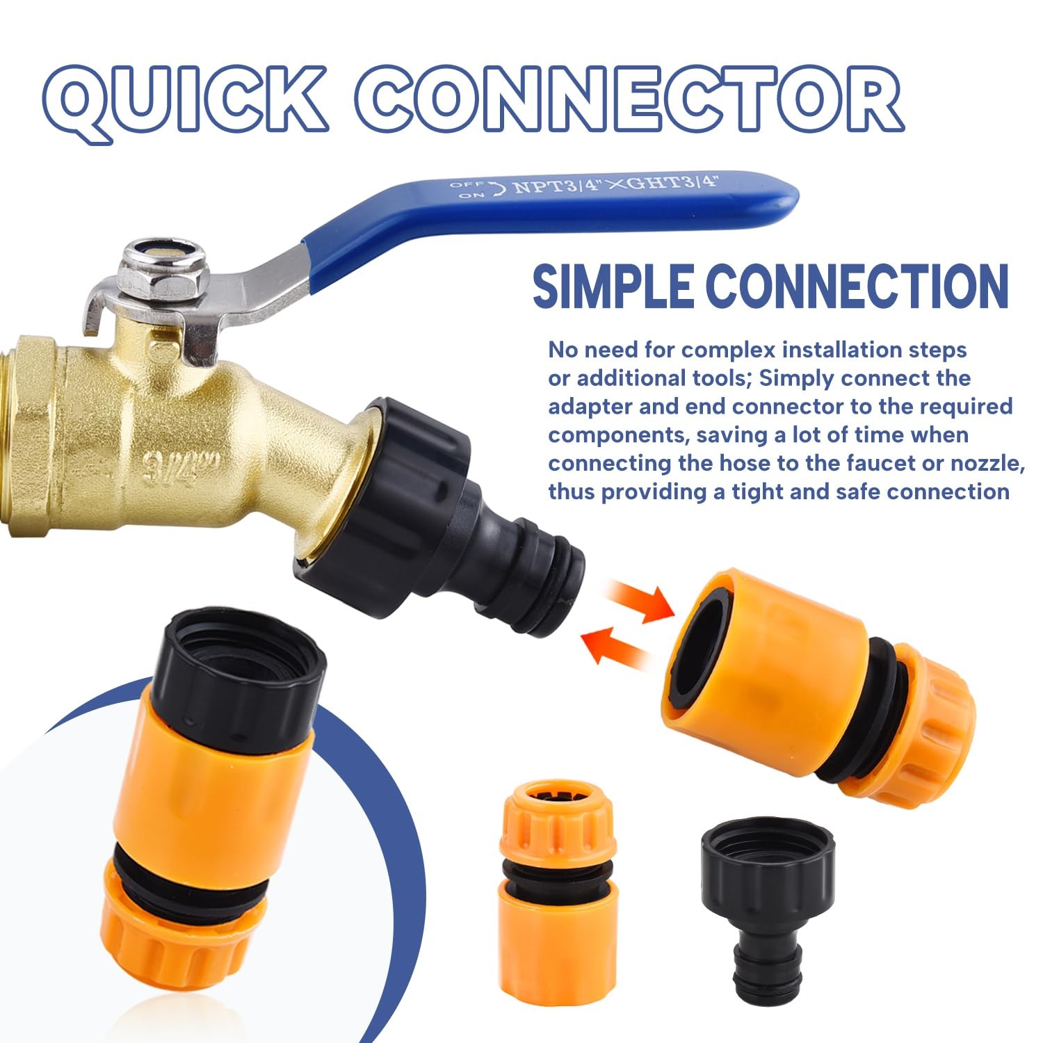 Ceaeso IBC Tote Hose Adapter, 2″ Camlock Adapter for 275-330 Gallon Black