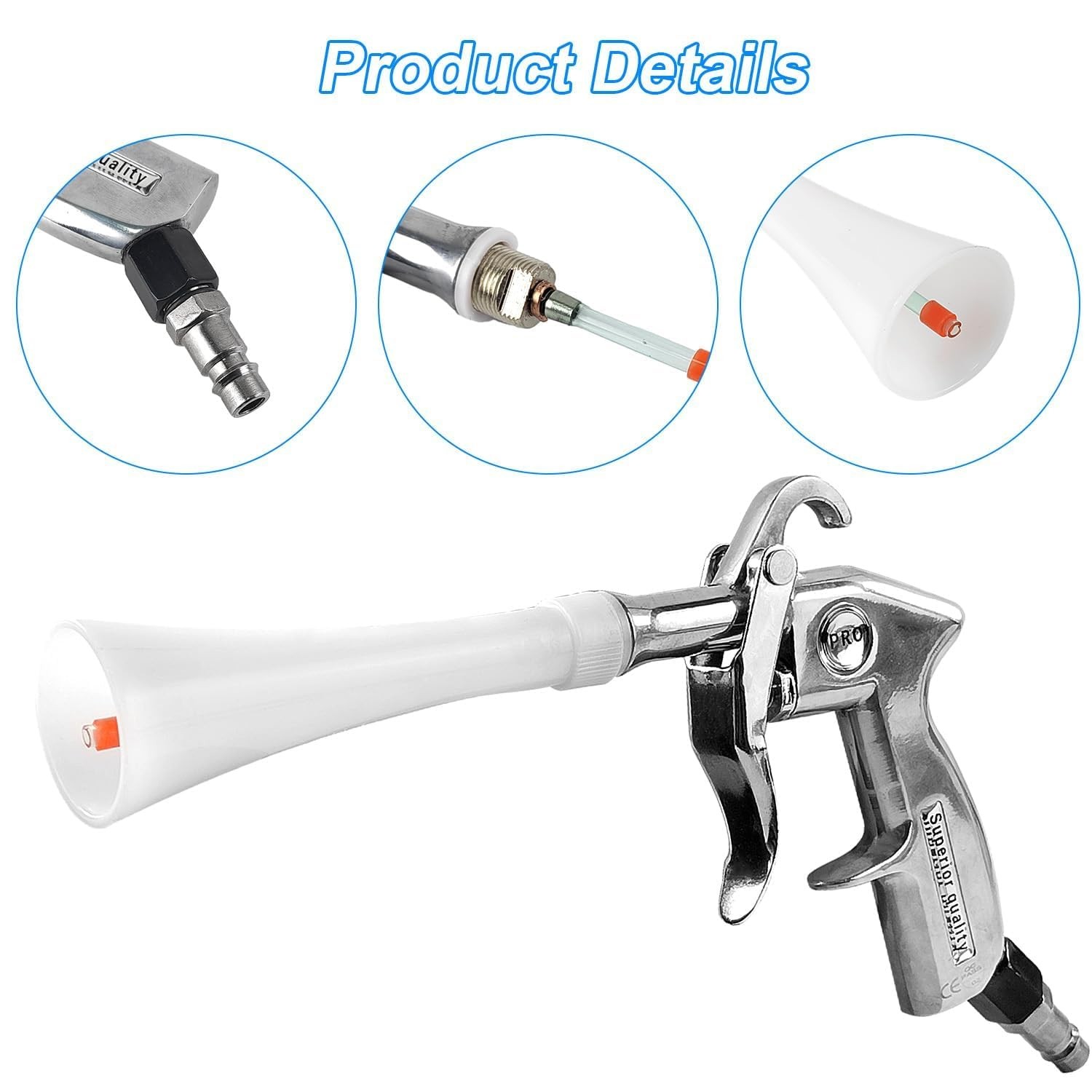Air Compressor for Car Detailing Tool, with 5 Hoses, High Pressure…