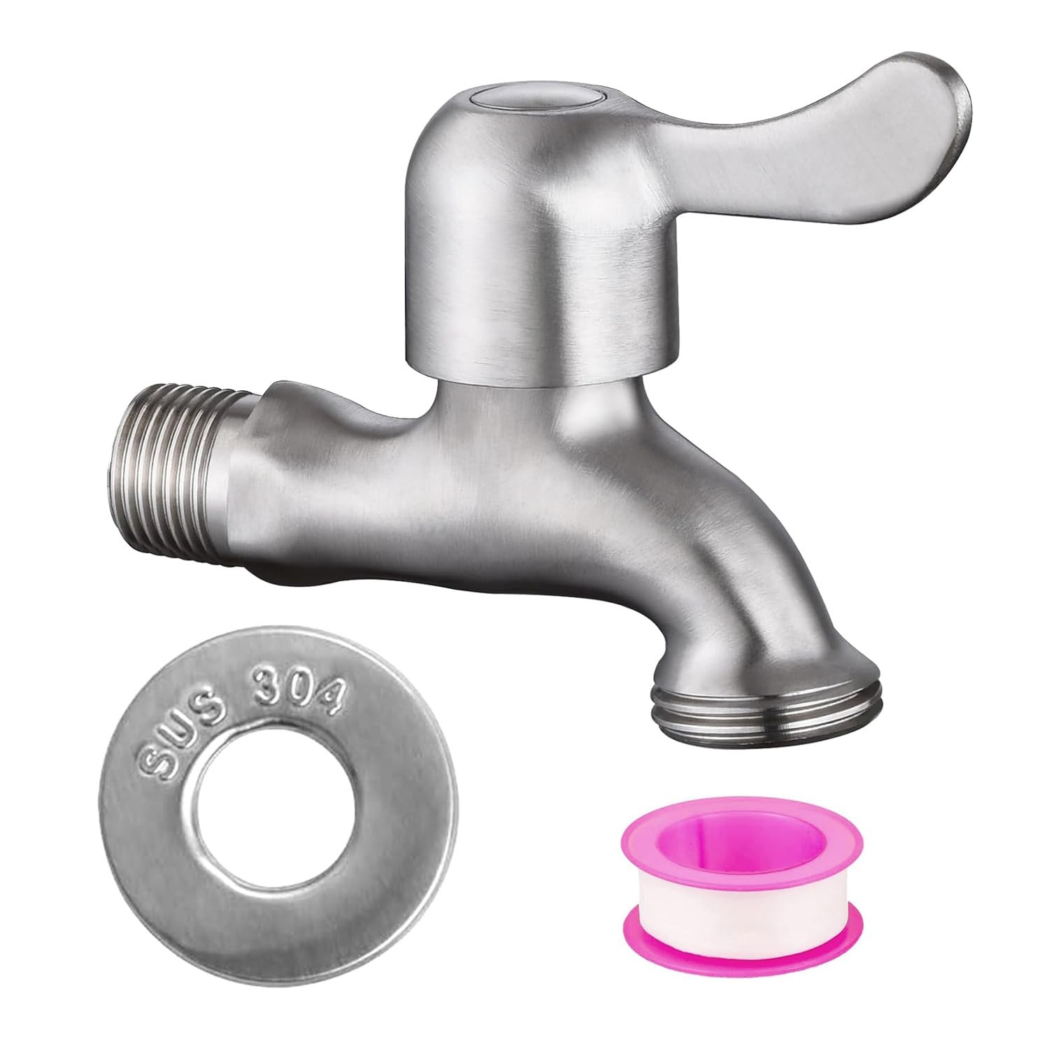 Enoch’s Land Stainless Steel Garden Hose 1/2″ NPT x 3/4″ GHT,