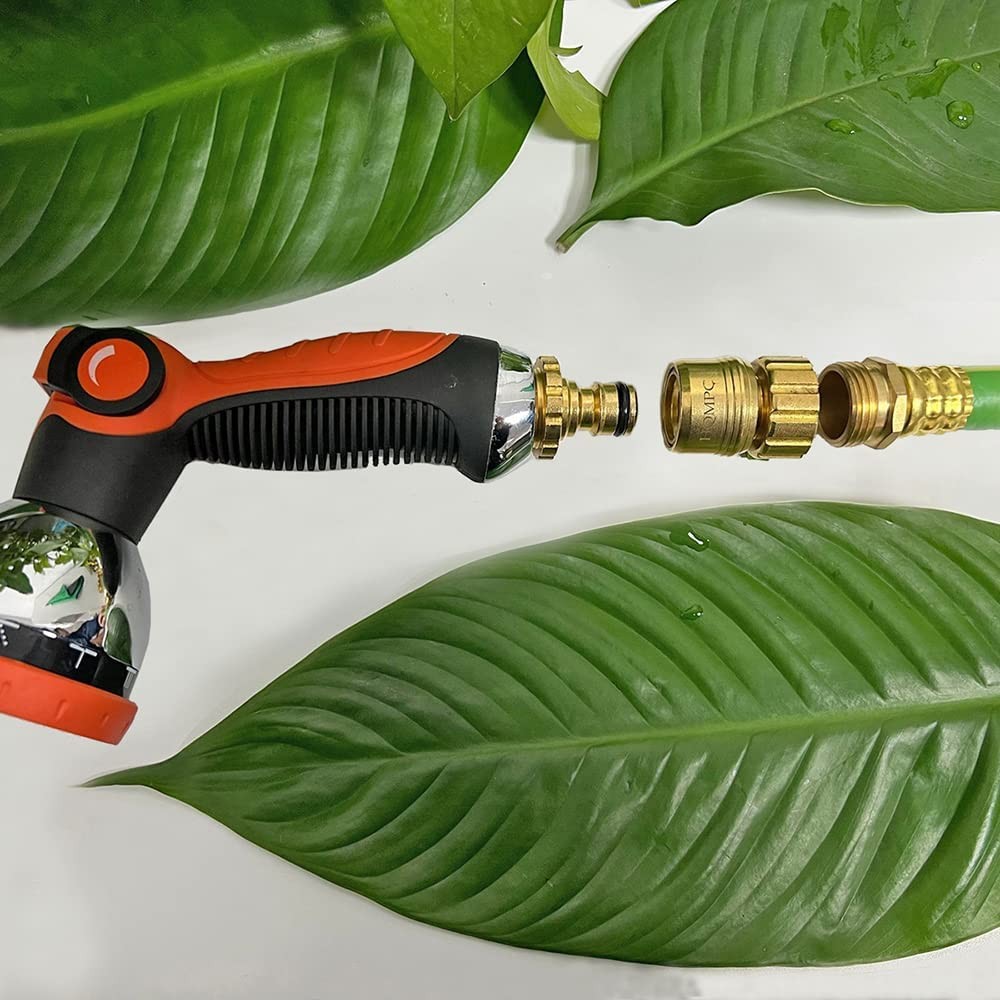 HQMPC No Pb Garden Hose Quick Connect Brass Lead Free 2SETS,