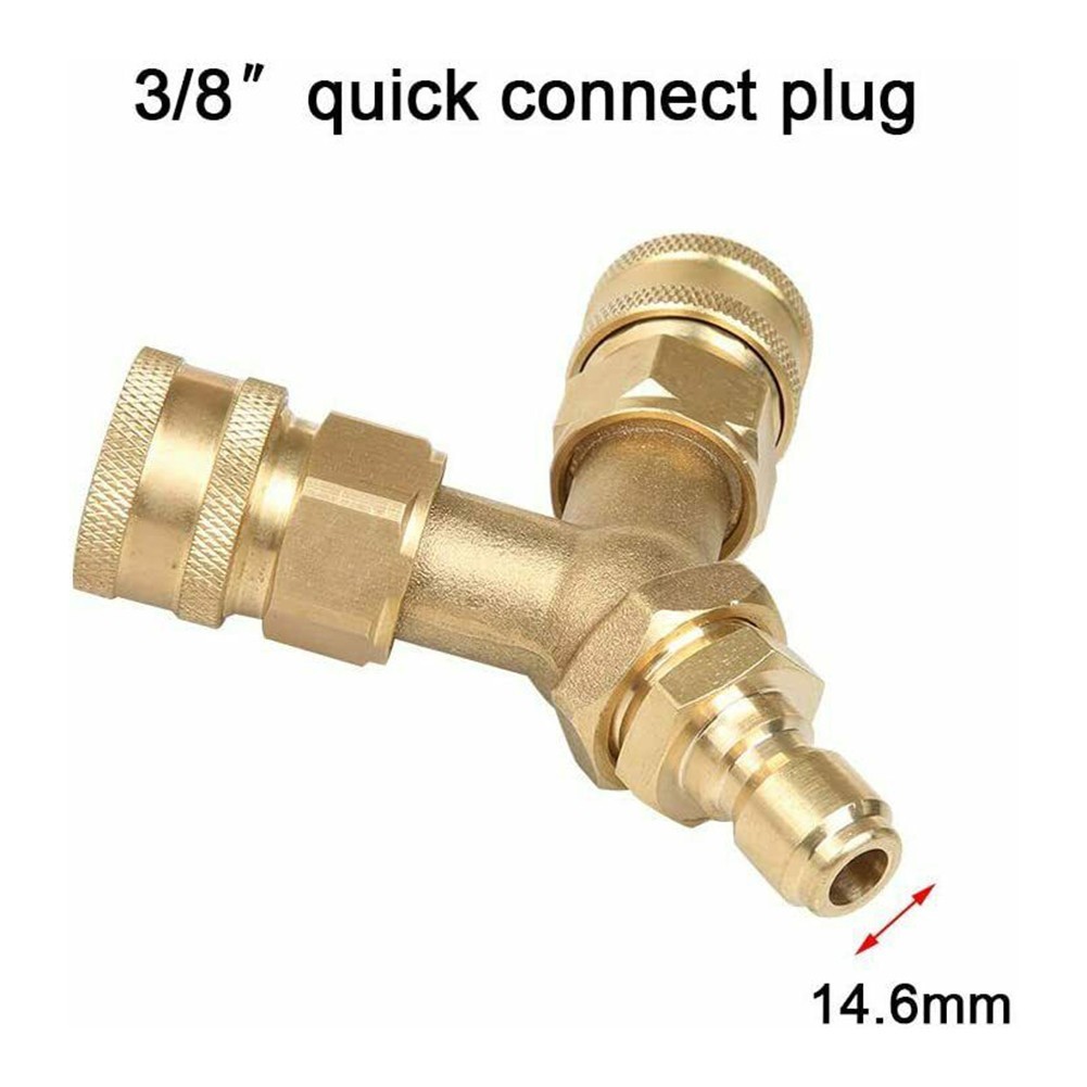 3/8 Fitting Pressure Washer Tee Splitter Coupler Brand New 4.0 GPM