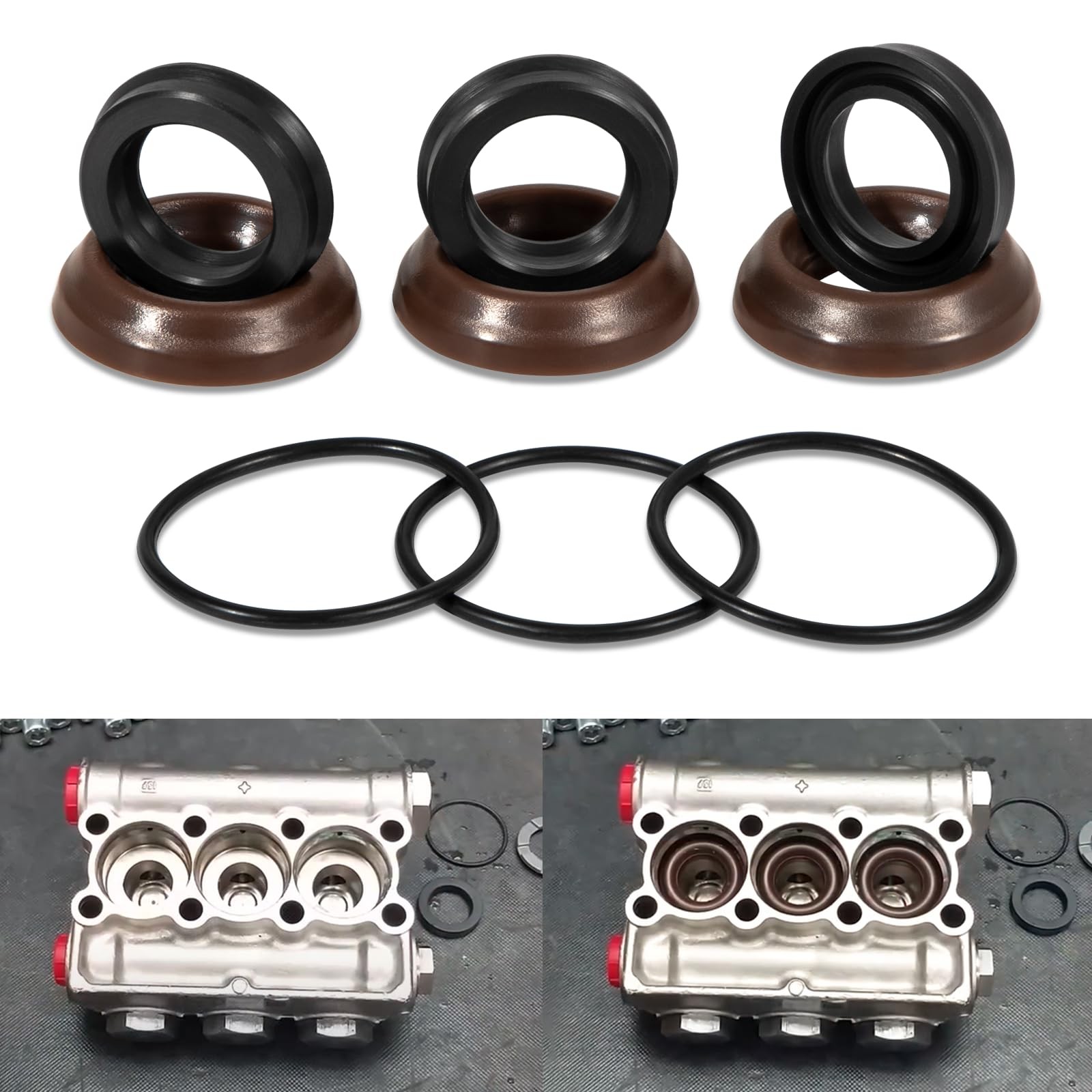 Camoo AR1857 Packing Kit 18mm Seal Gasket kit for 18.5 millimeters, black