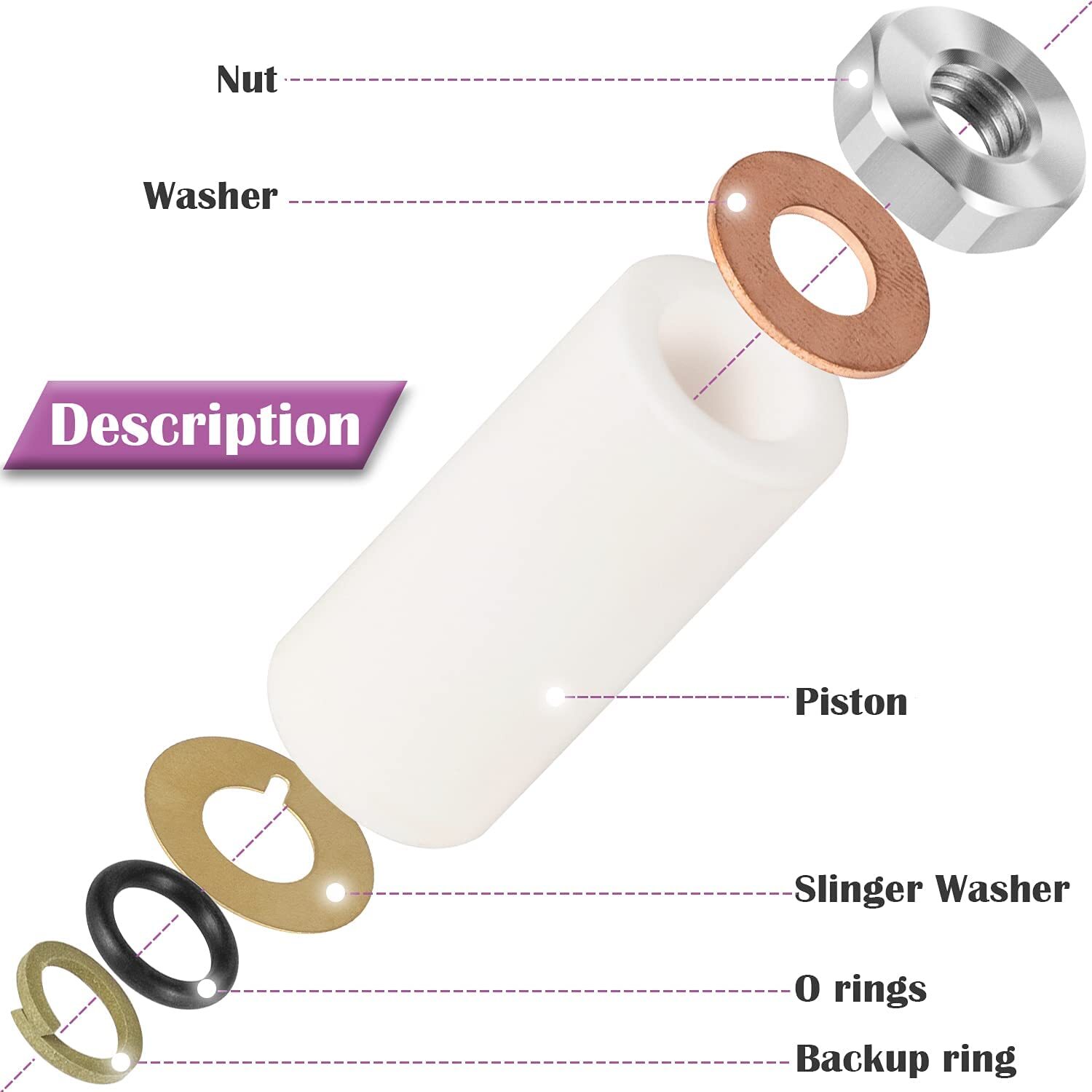 AR2546 Pump Piston & Ceramic Plunger Repair Kit 18mm for Annovi Reverberi RK